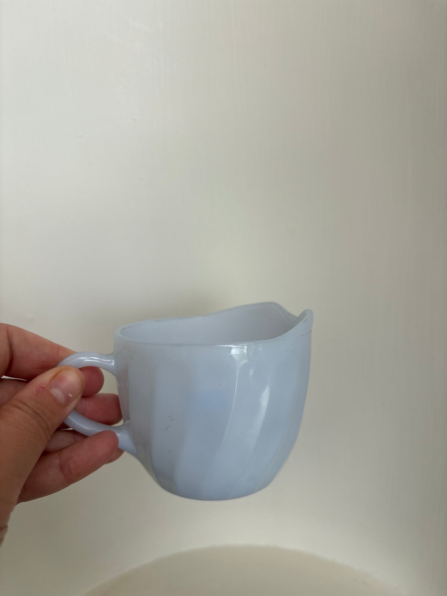 FireKing Azurite Blue Swirl Creamer