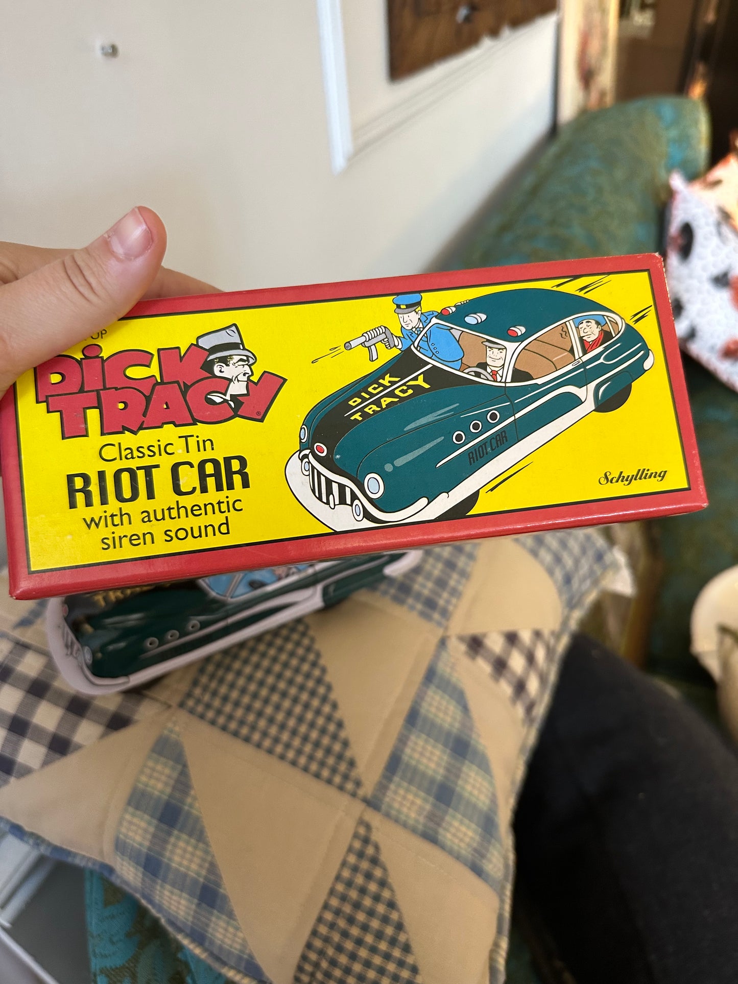 Schylling Dick Tracy Tin Riot Car with siren sound (2002)