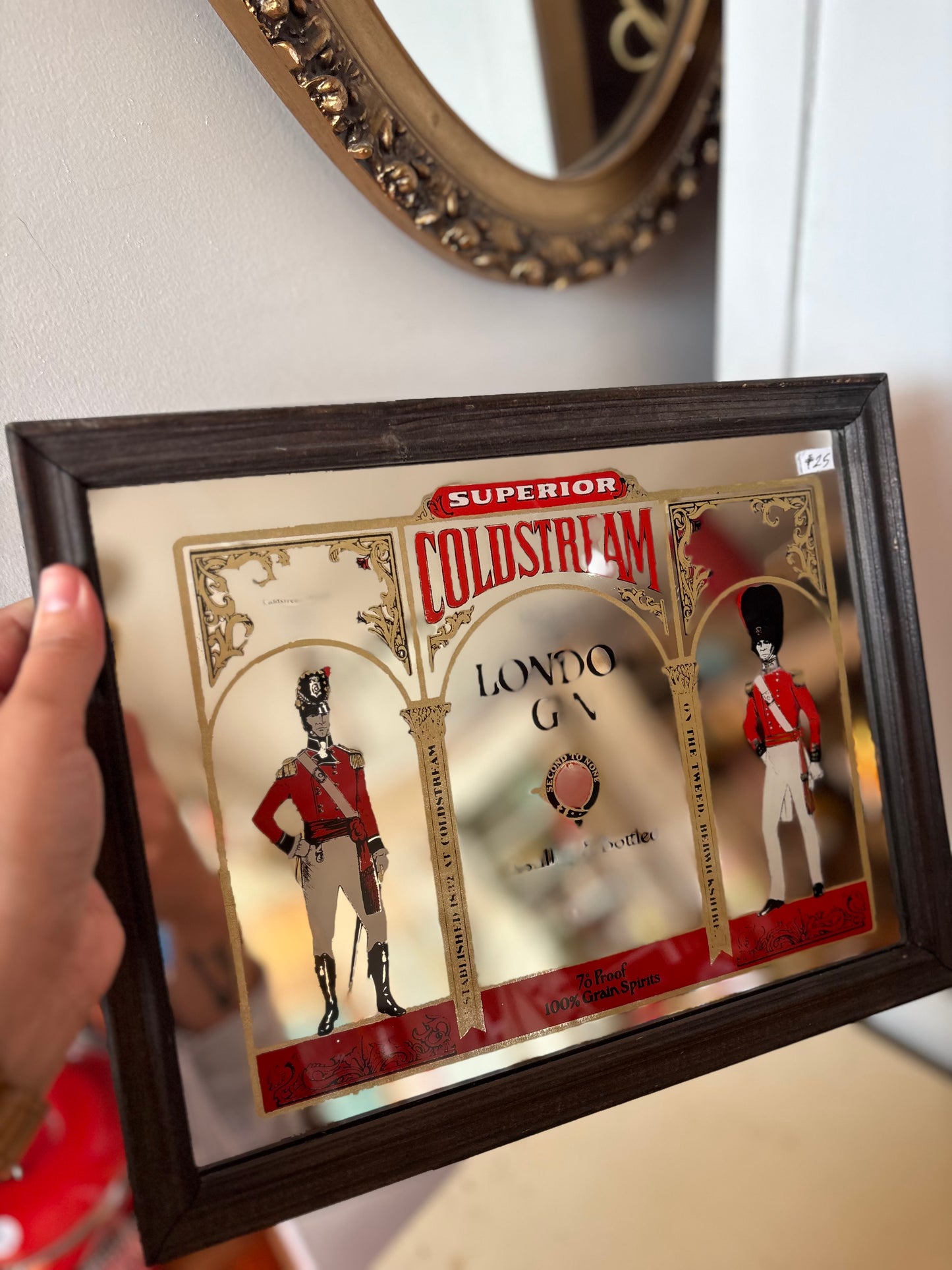 Superior Coldstream Special Dry London Gin Bar Mirror