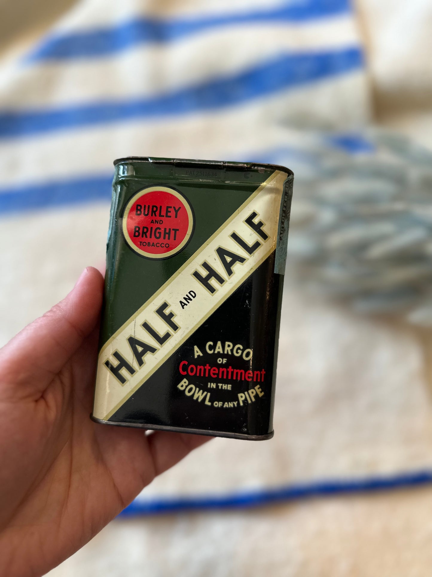 Half and Half vintage tobacco tin