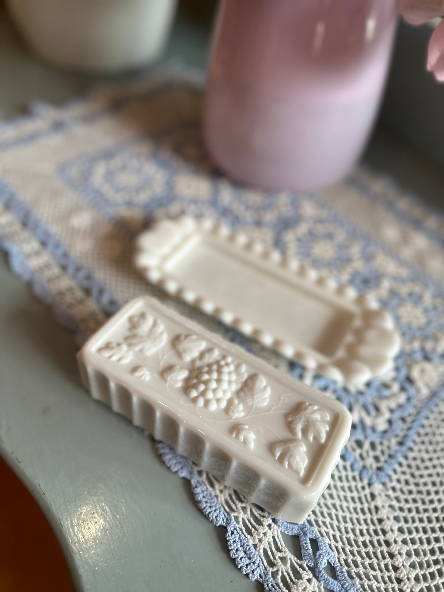 Westmoreland Milk Glass Butter dish