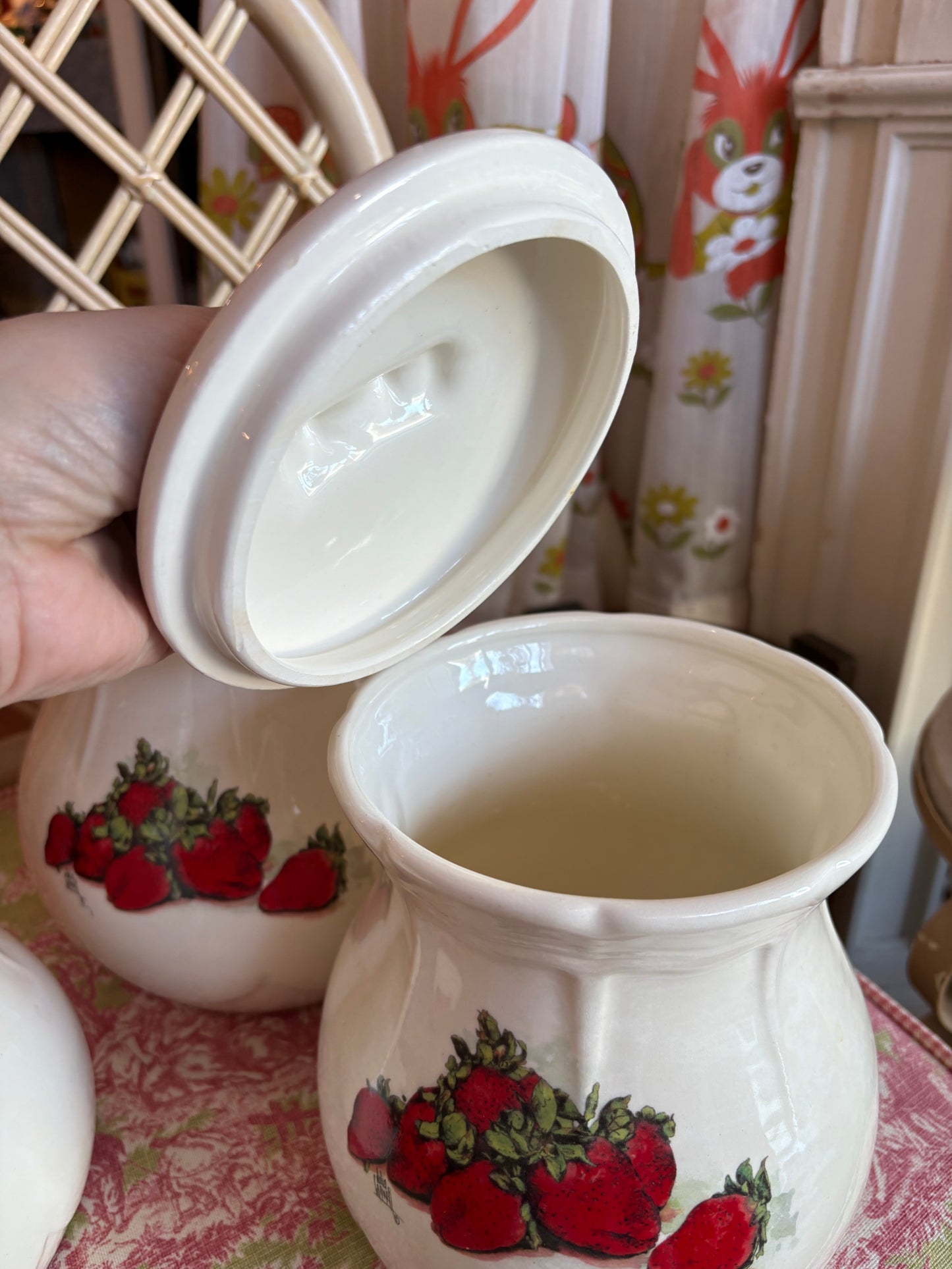 Julia Grainer Strawberry Kitchen Canister Set
