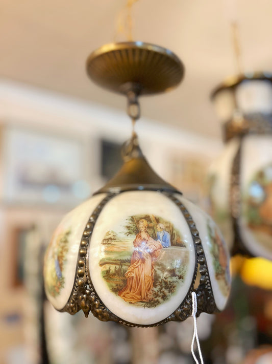 Courier and Ives Swag Lamp #2