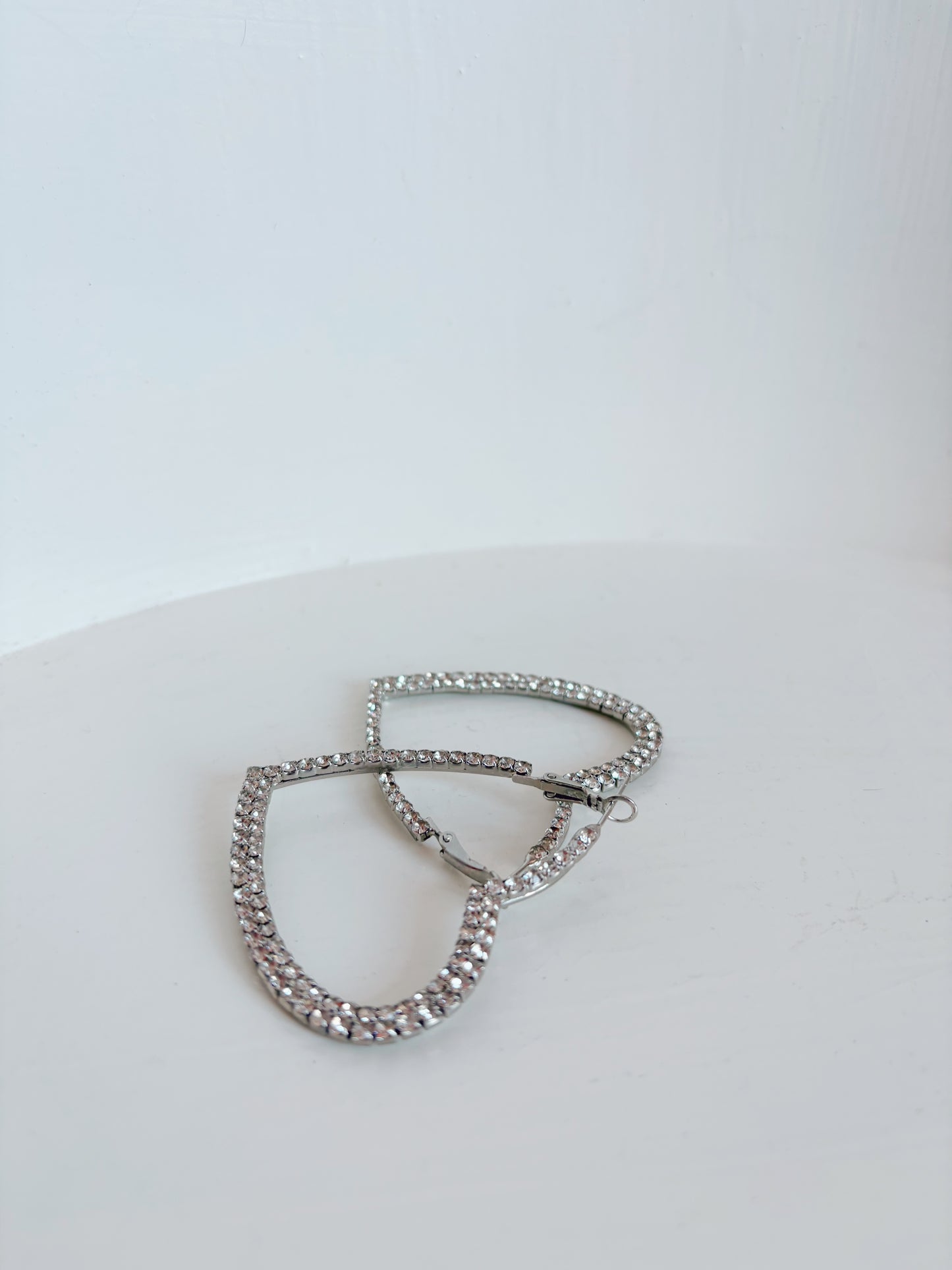 Heart hoop earrings