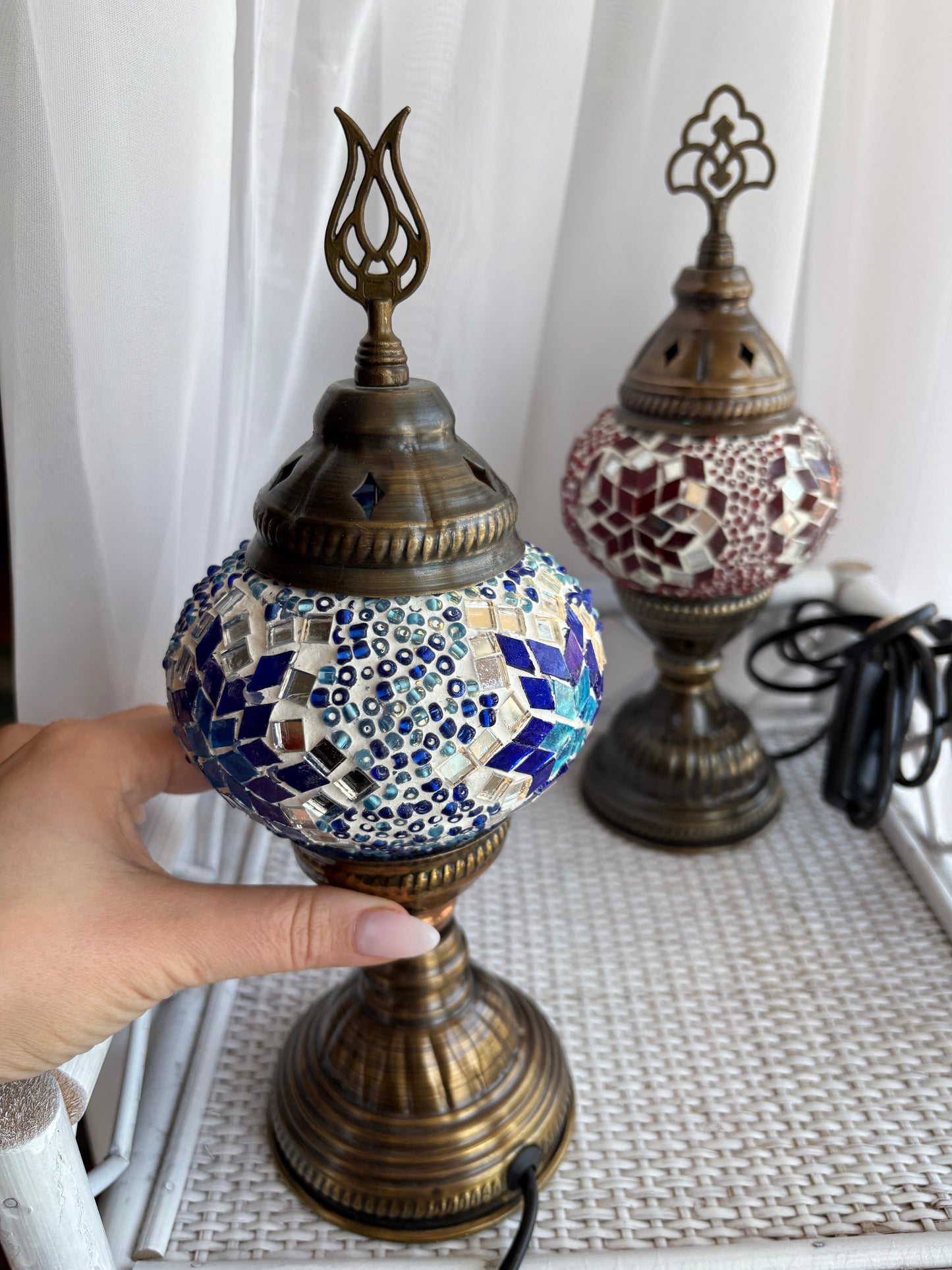 Blue Turkish style Mosaic lamp