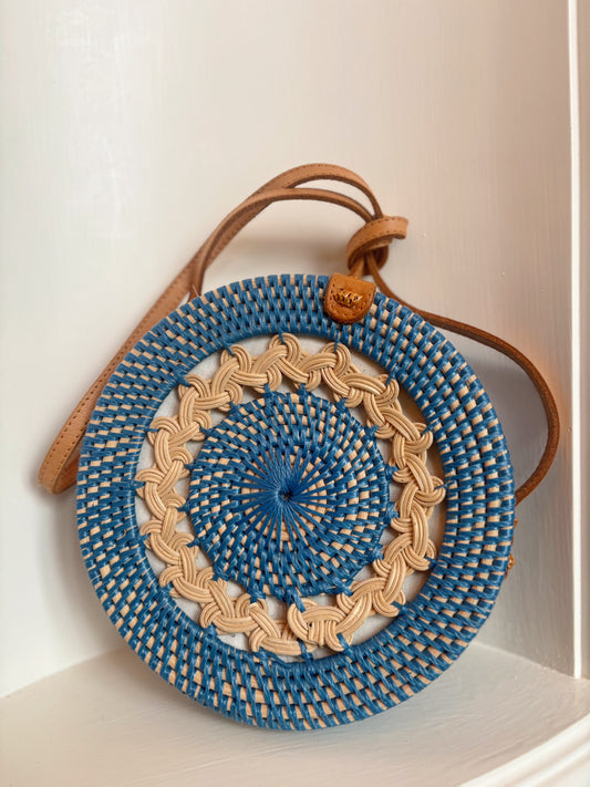 Blue Woven Bag