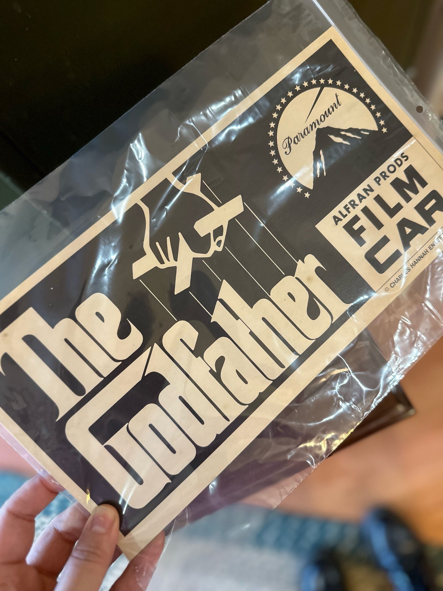 The Godfather - Authentic Film Car Prop Sign