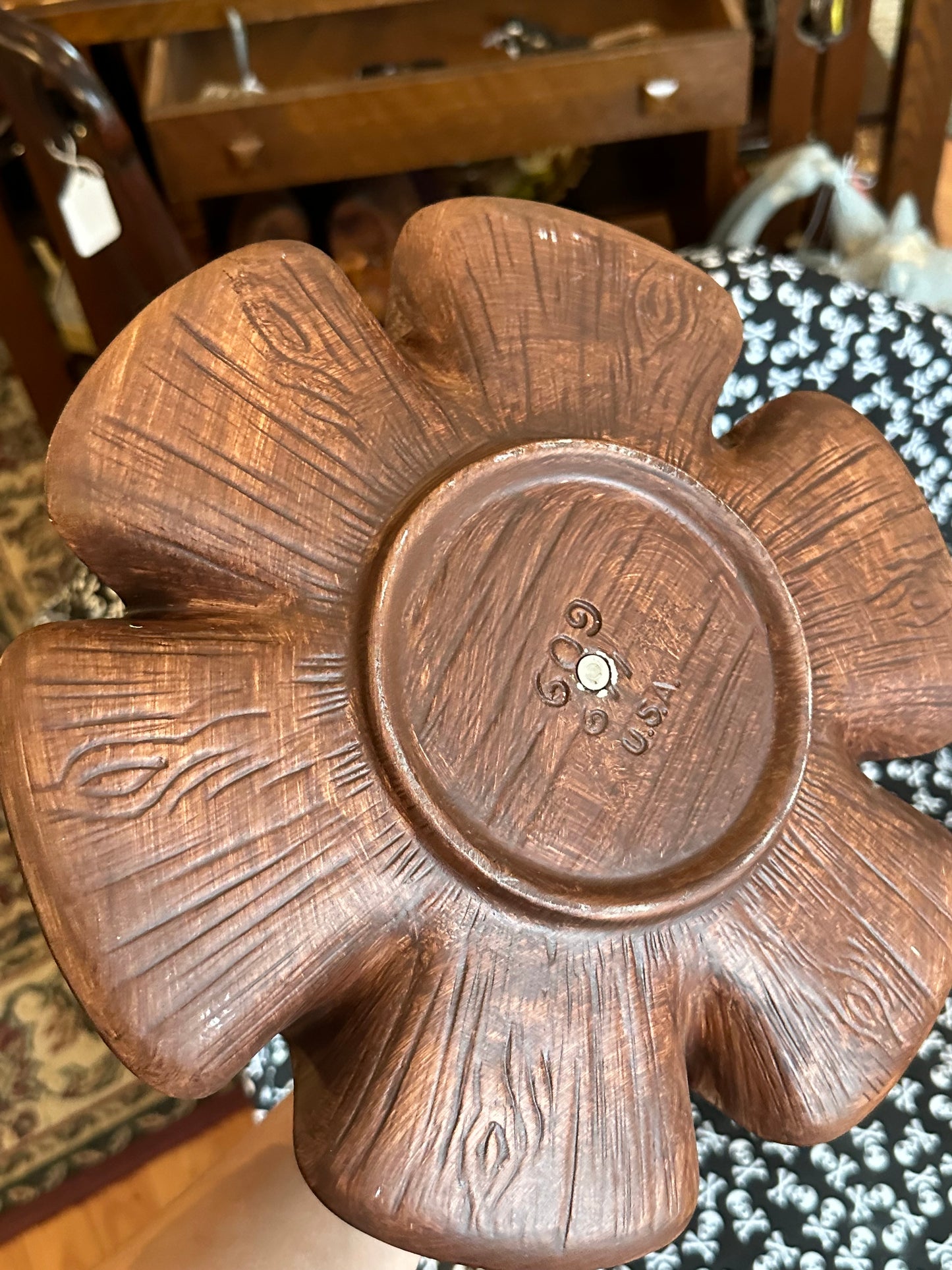 Sequoia mid century modern two tier pottery tray/serving dish