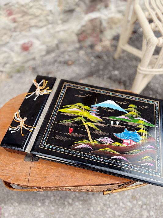 1960s Hand painted Japanese Musical Scrapbook - Never Used
