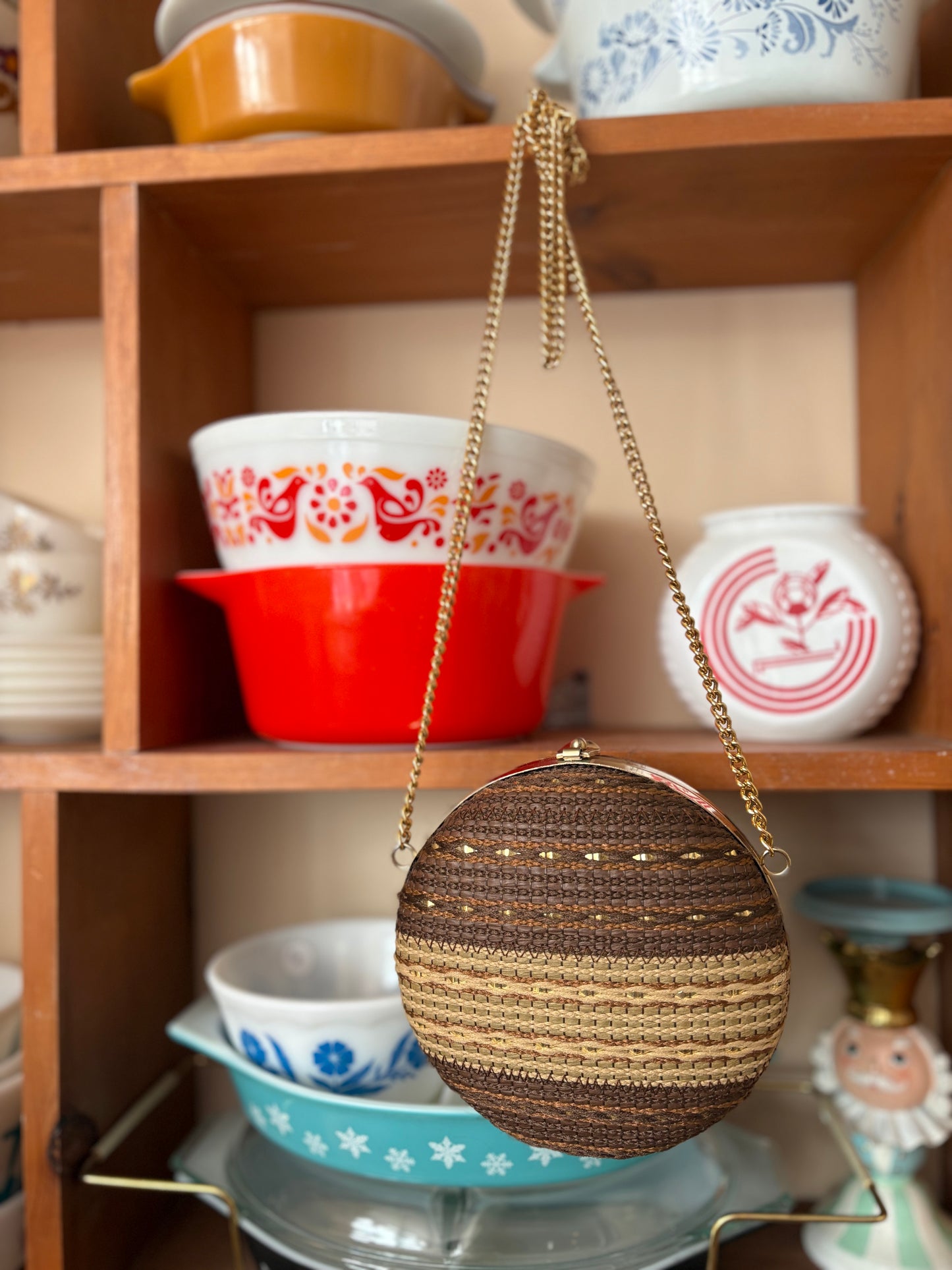 Woven Chain Crossbody Purse