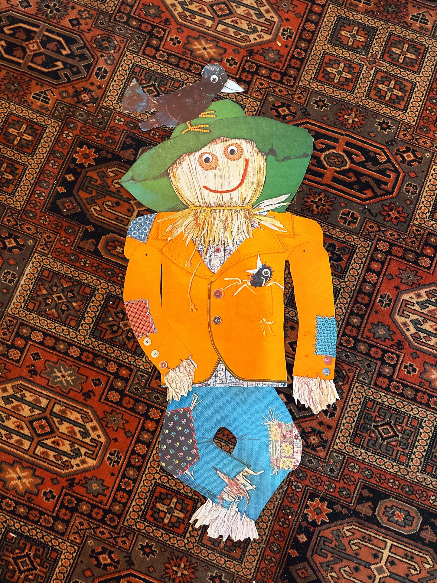 Vintage large Scarecrow cutout