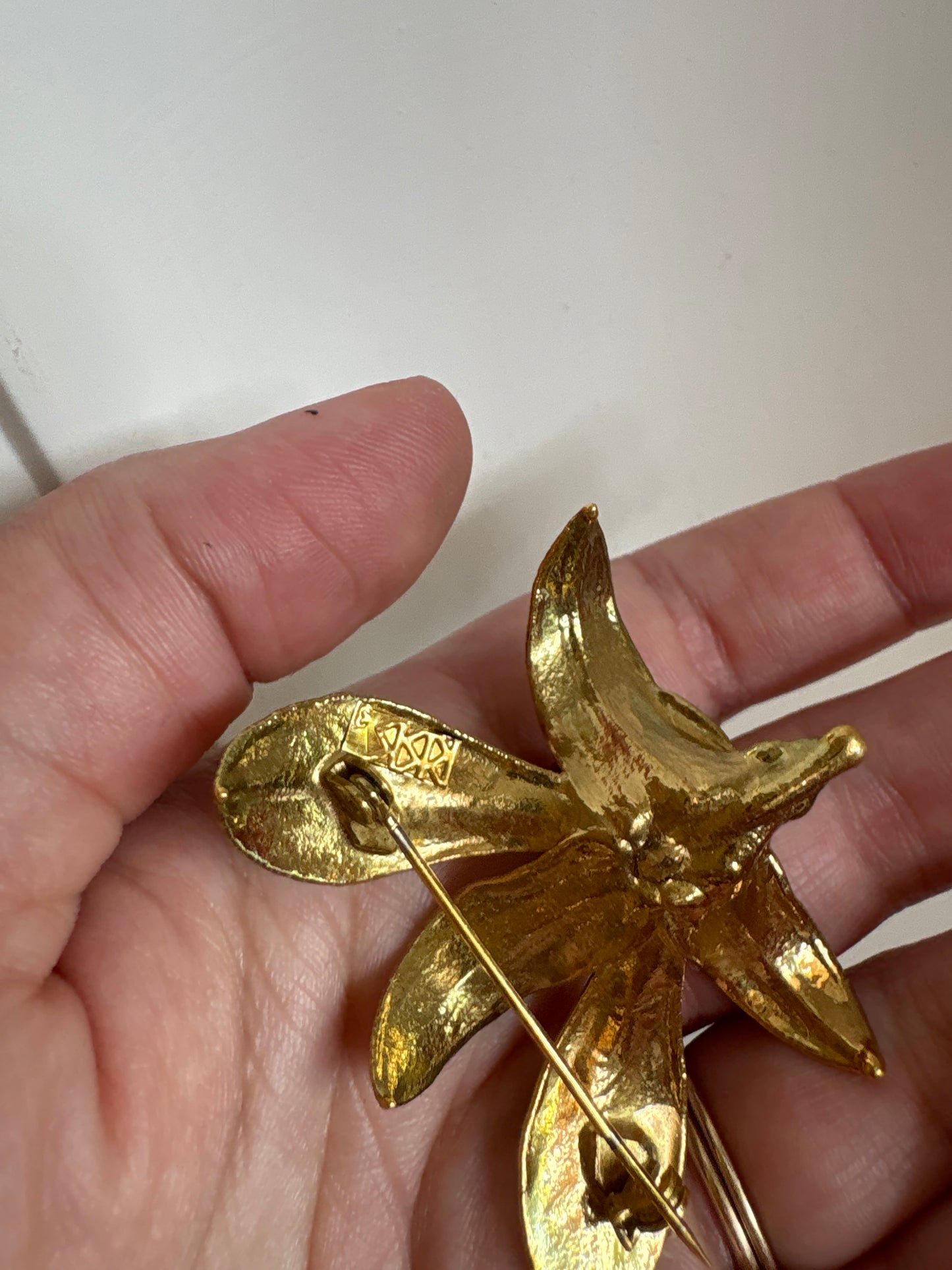 Brooch #11 - Gold Orchid