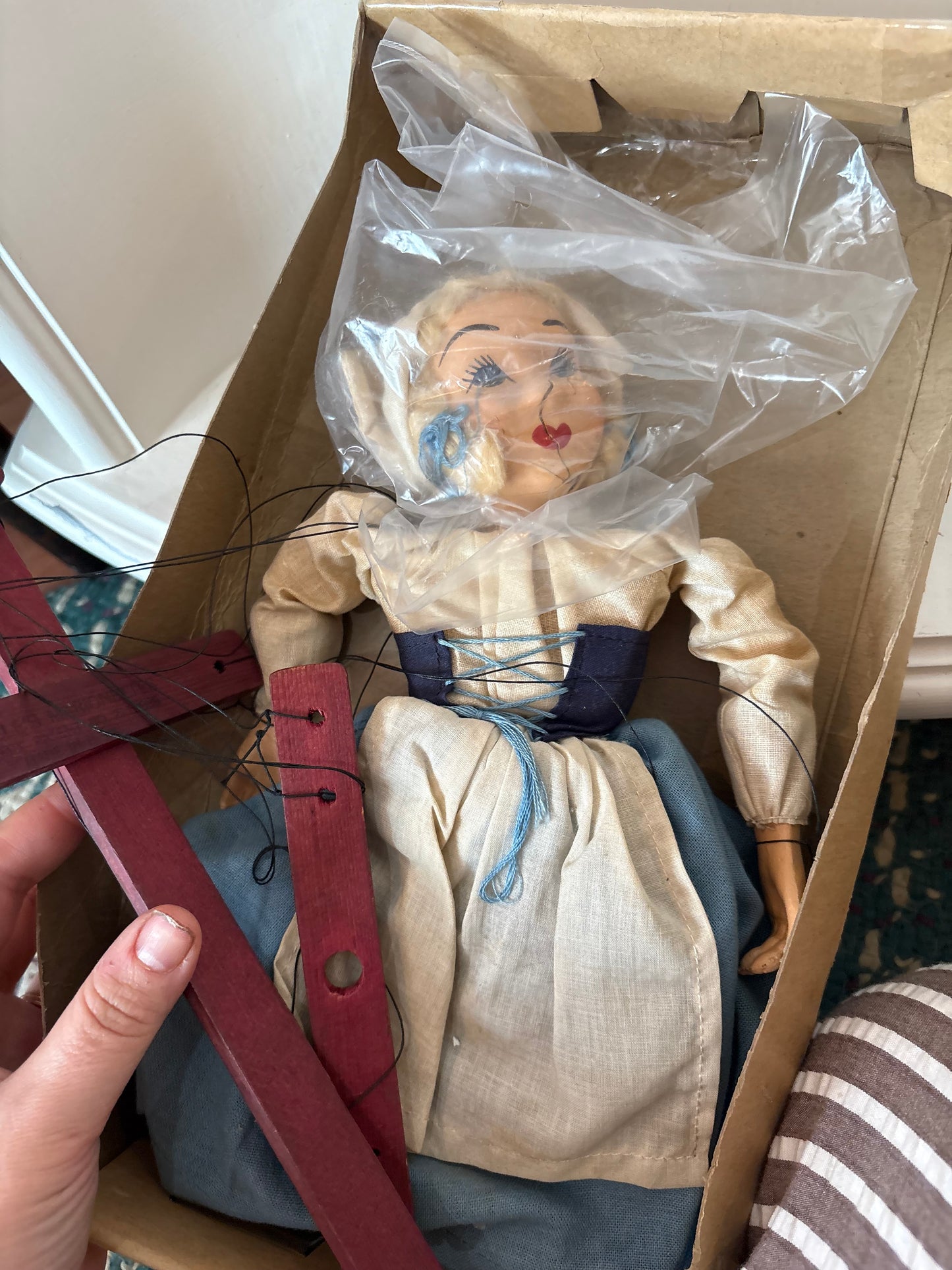 1940s Hazelle’s Dutch Girl Marionette Puppet