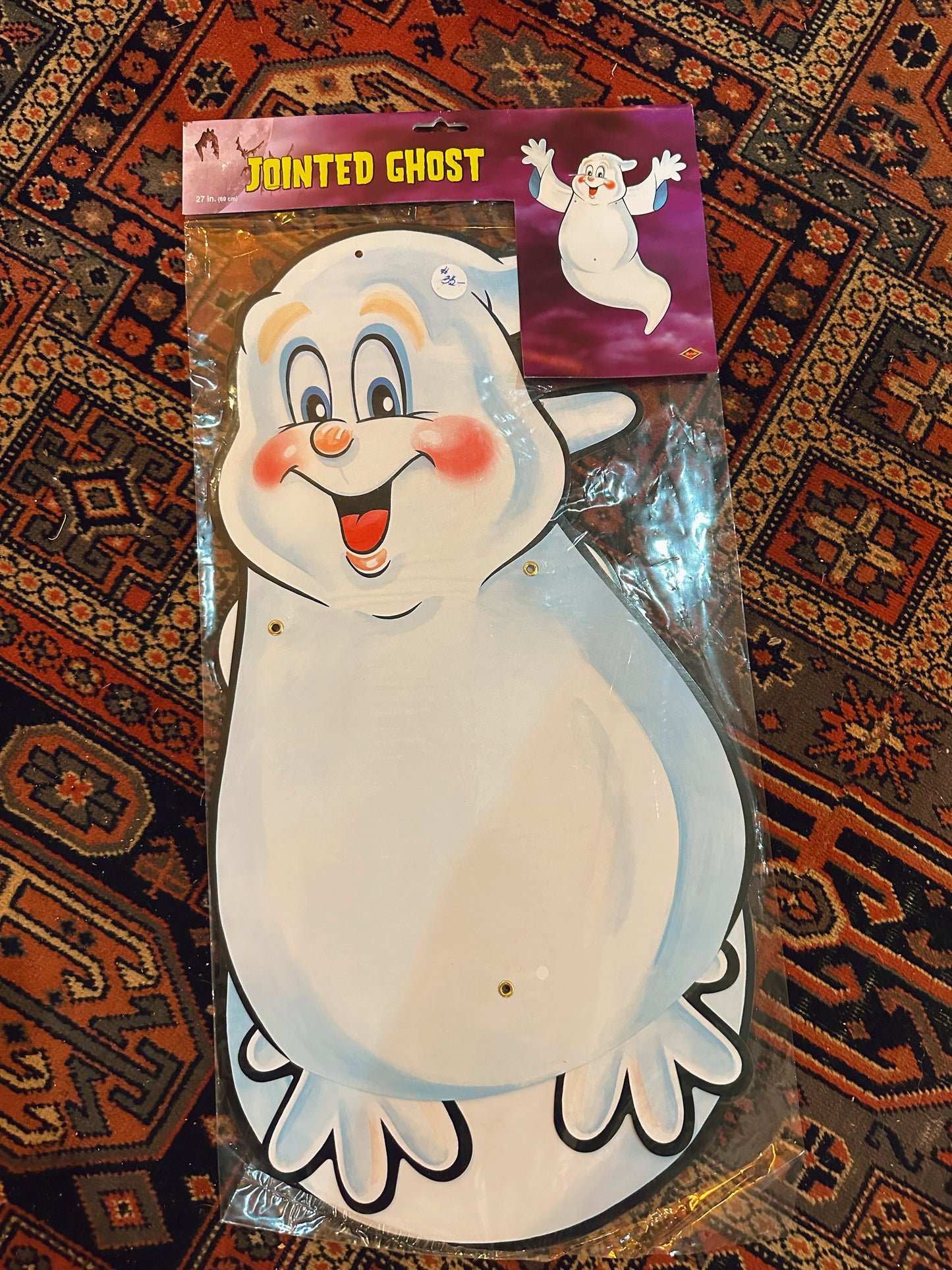 Beistle vintage jointed ghost cutout