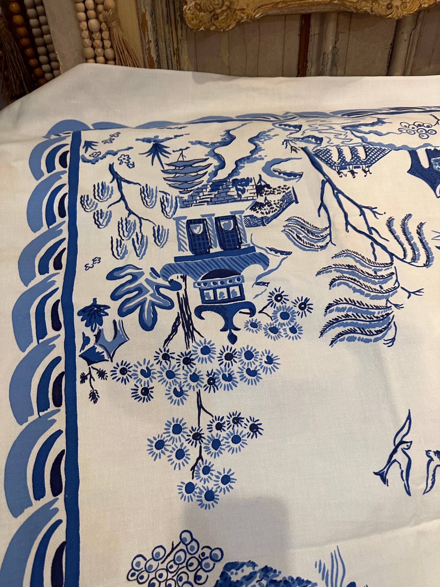 Blue & White tablecloth