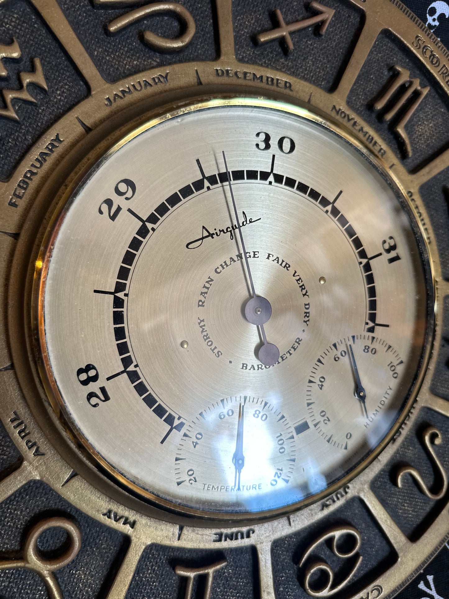 1960s Horoscope Airguide Barometer