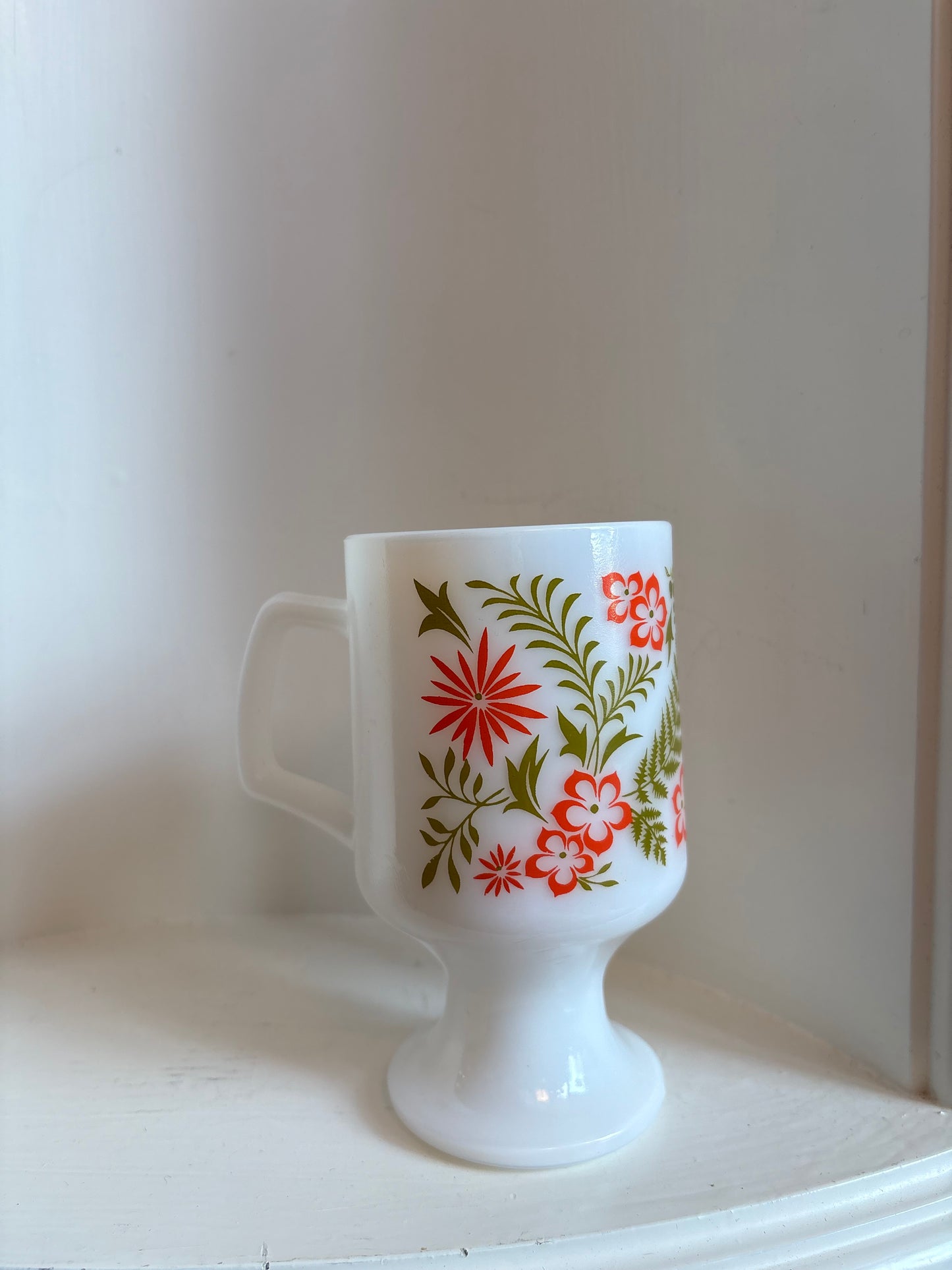 1960s Footed Floral Mug