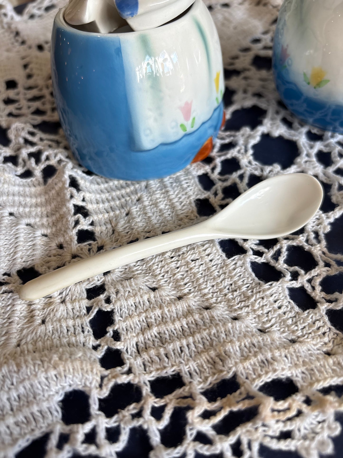 Lefton 1950s Dutch Girl Cream & Sugar Set - made in Japan