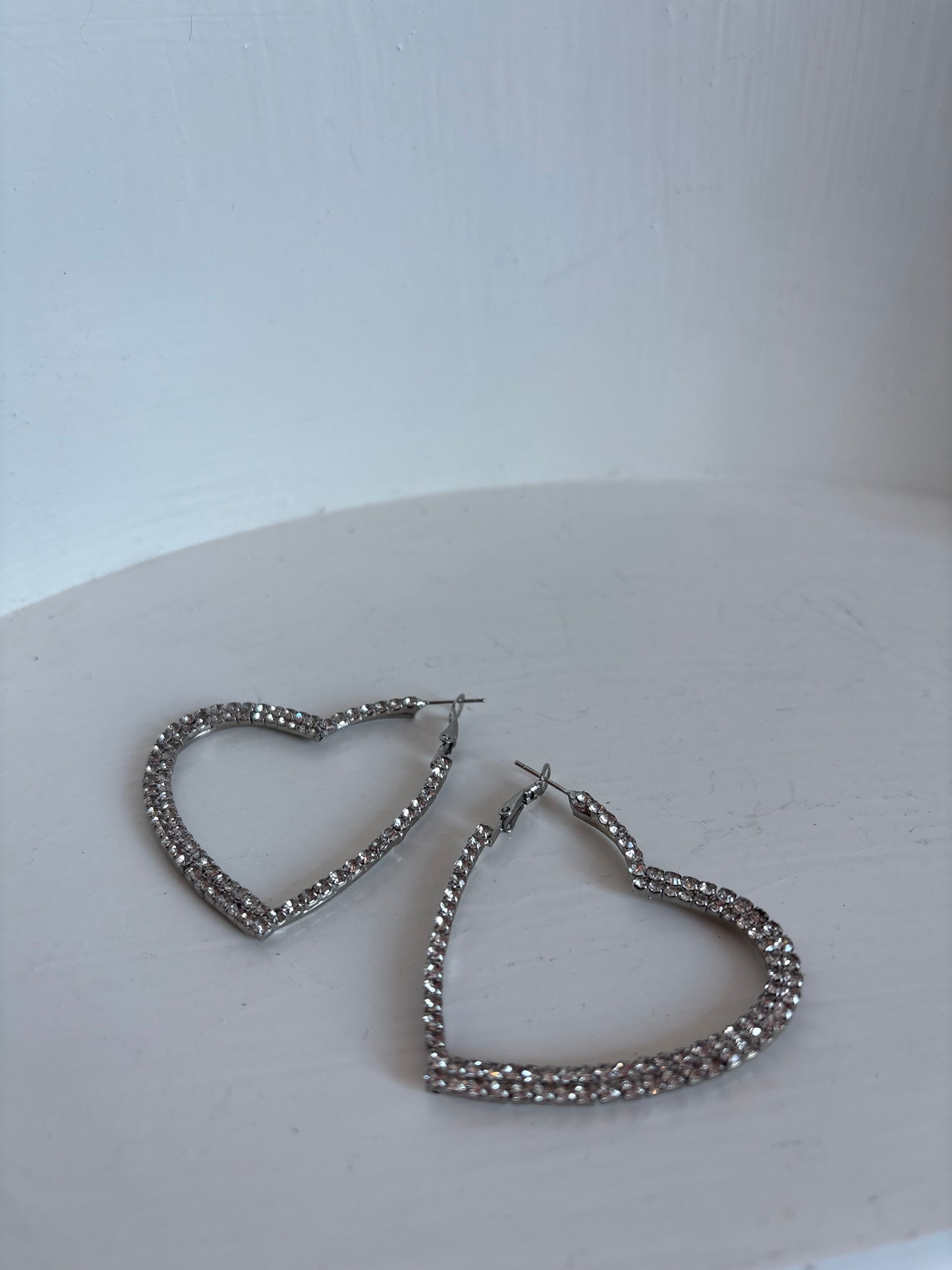 Heart hoop earrings