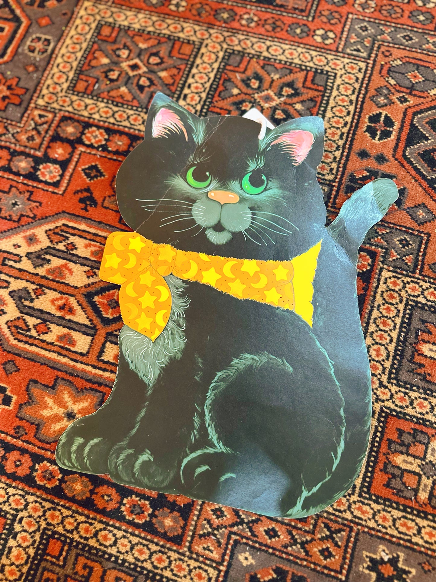 Vintage black cat cutout