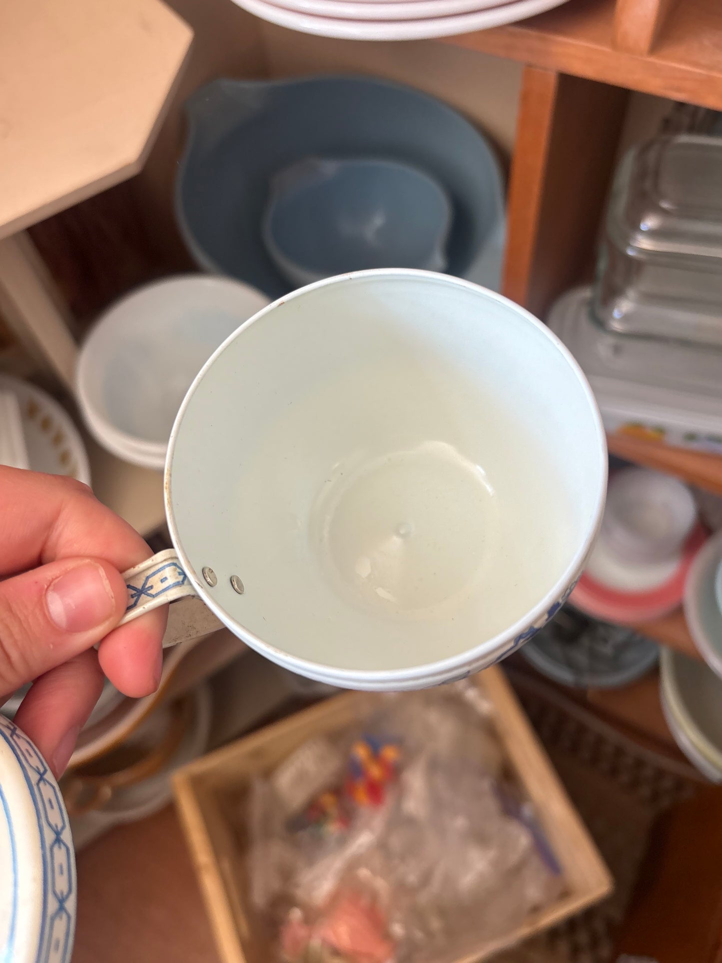 Dana Kubick Tin Cup & Saucer - created by Elite Gift Boxes 1997