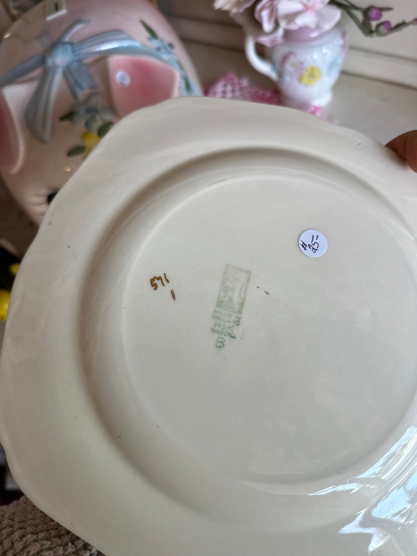 Porcelain Plate H & K Tunstall Homestead Cottage Home & Gardens