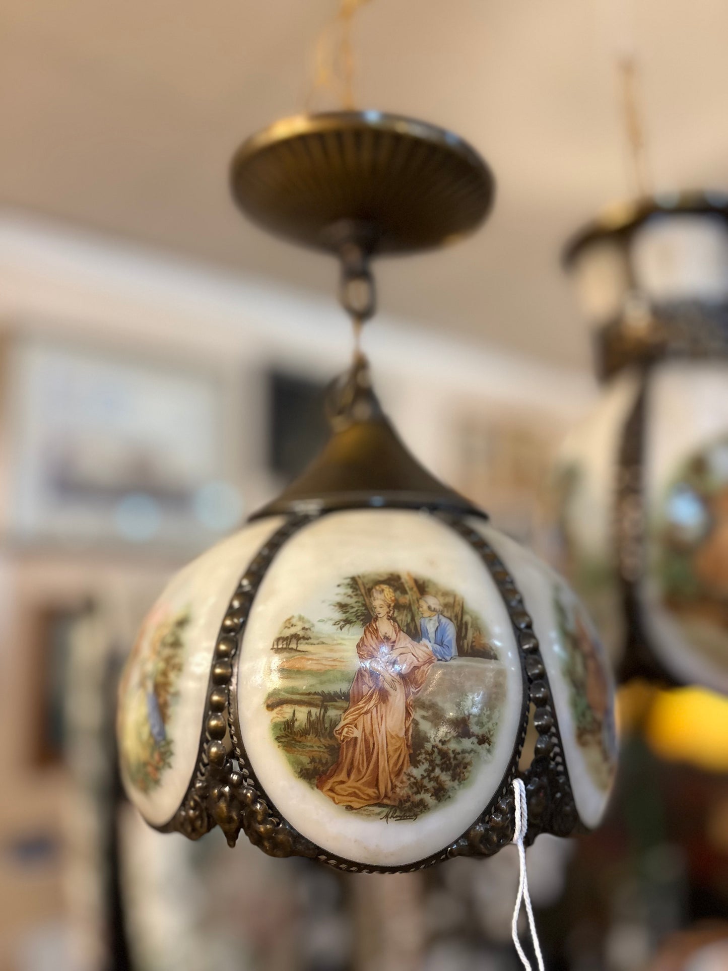 Courier and Ives Swag Lamp #2