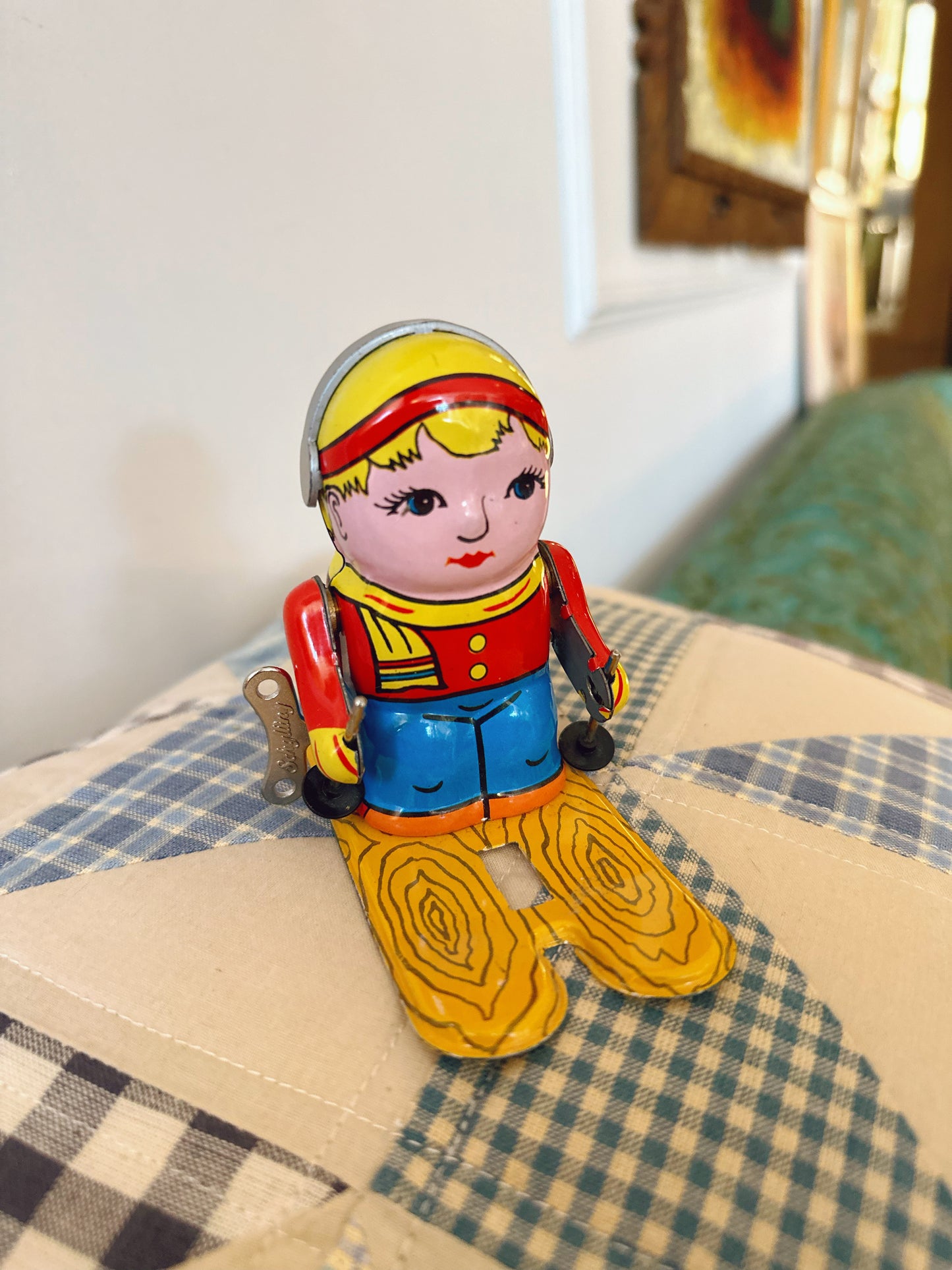 Schylling Wind Up Tin Toy Skier