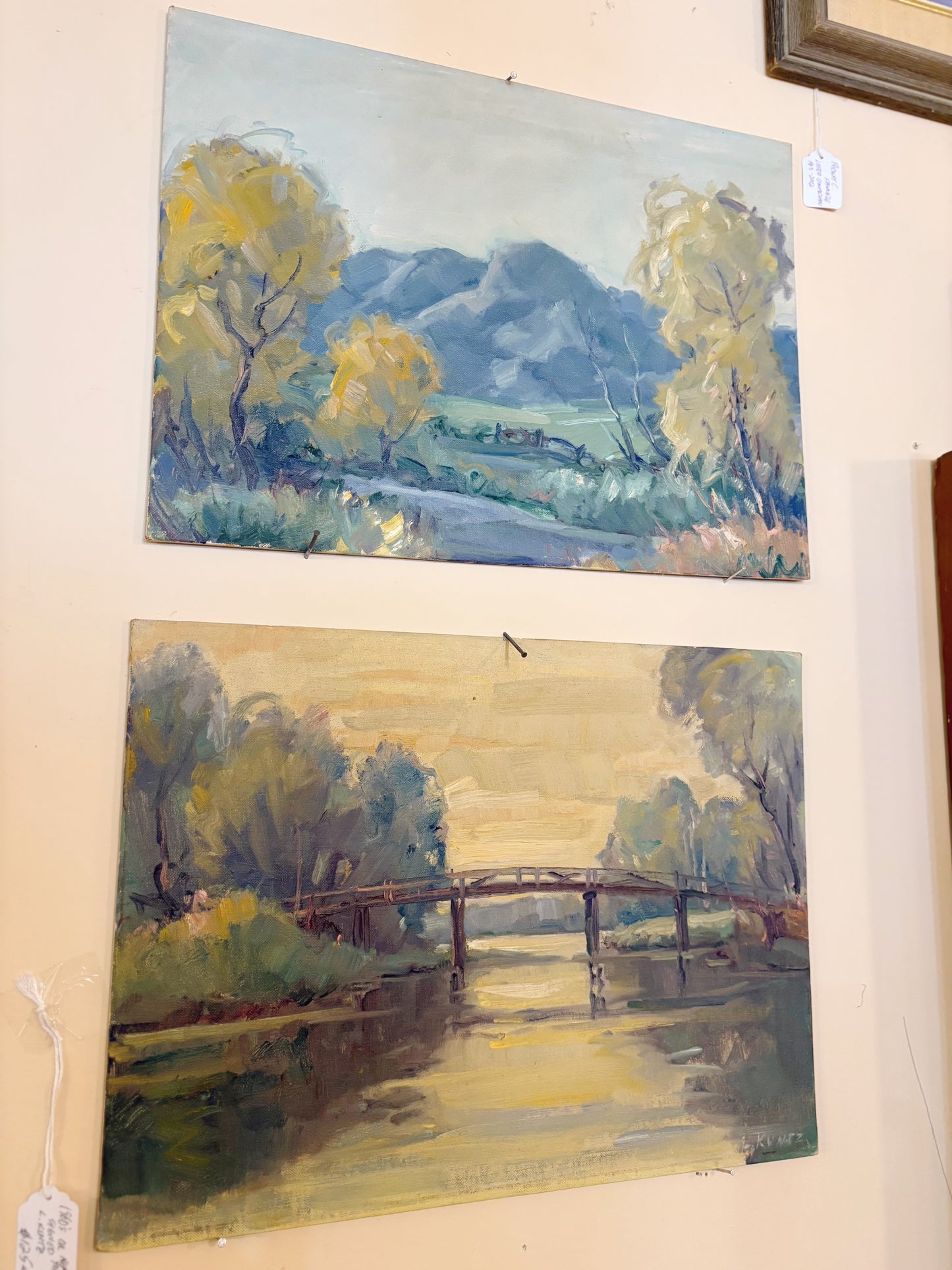 1960s New York oil Paintings - signed L. Kuntz