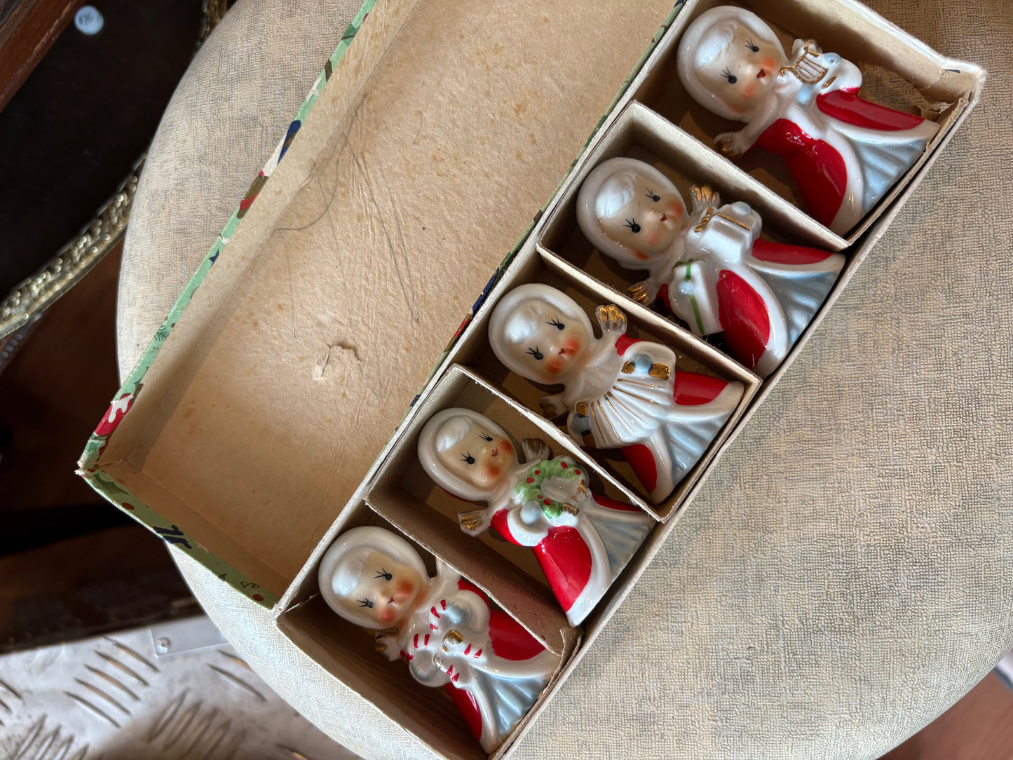Christmas Angel bells - made in Japan set of 5
