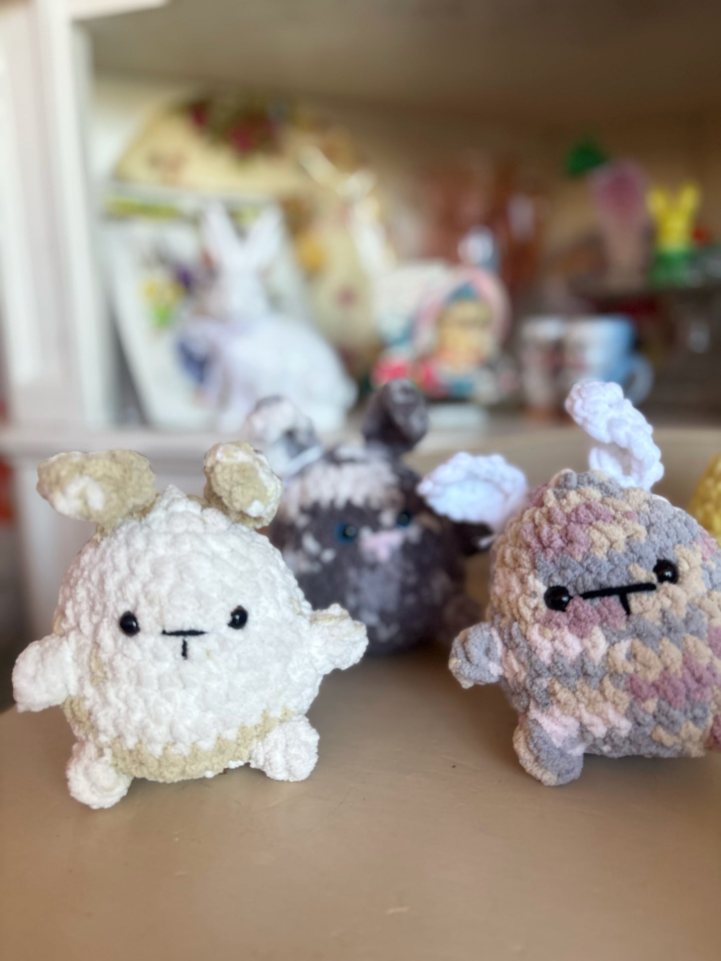 Small Bunny & Chick Plushies - handmade by Nana
