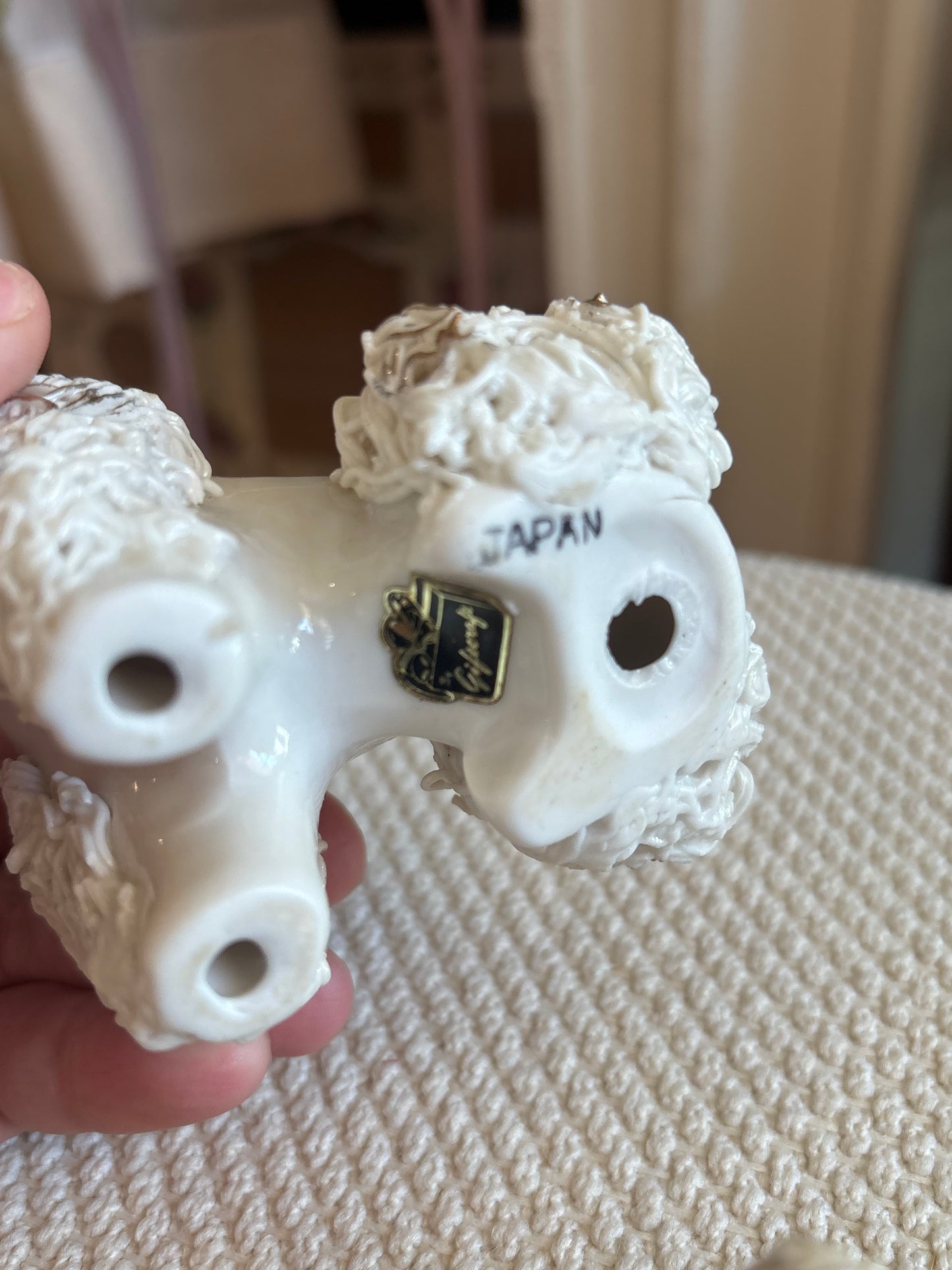 White Spaghetti Poodles - Giftcraft made in Japan
