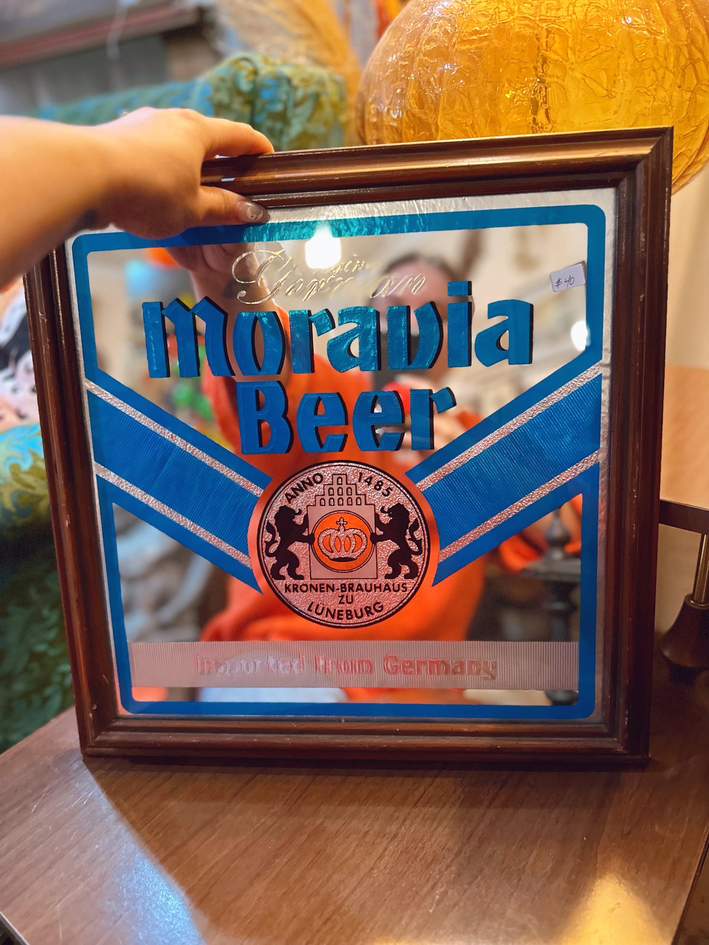 Moravia Beer - Imported from Germany, Bar Mirror