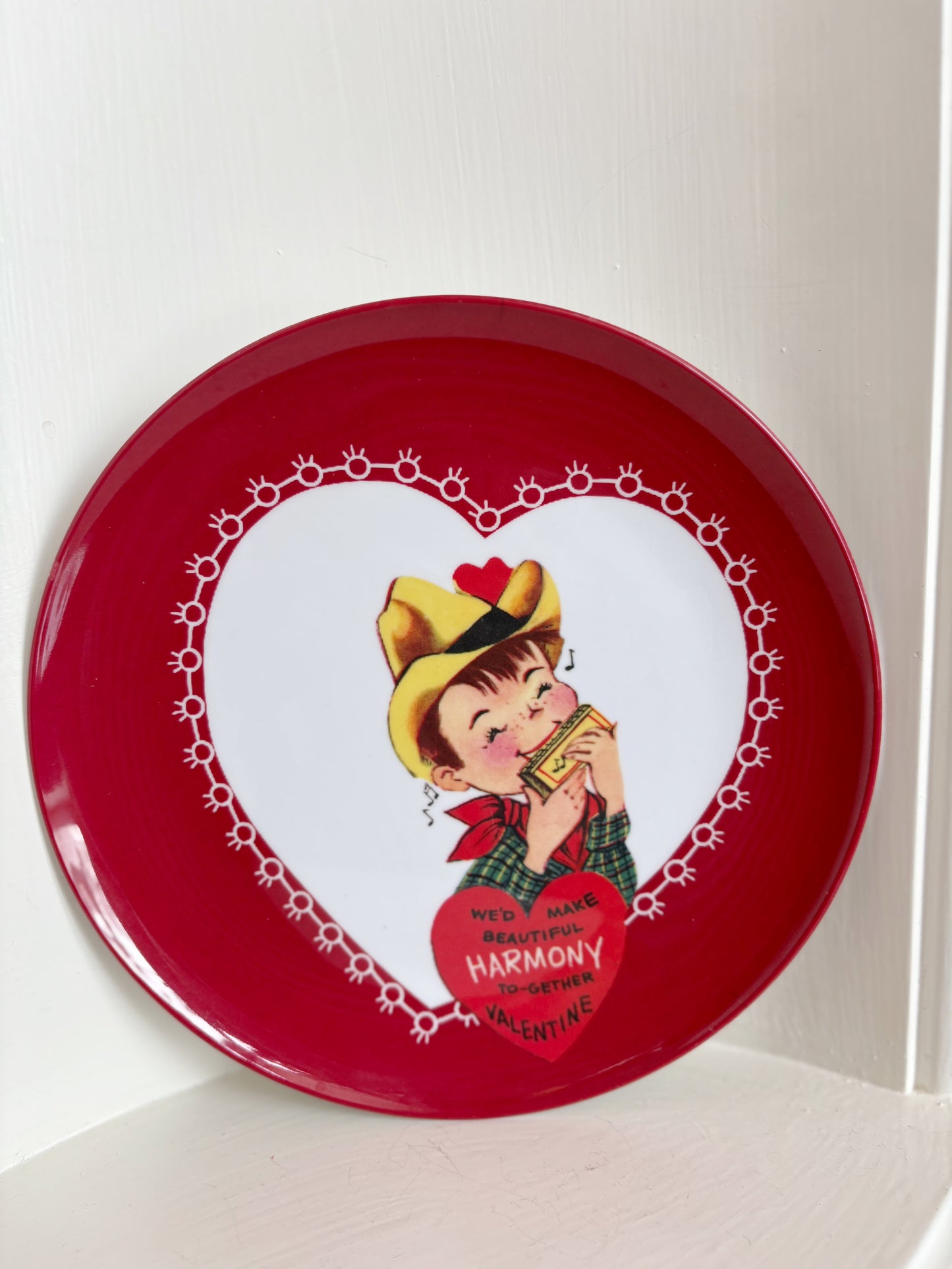 Pottery Barn Kids Plastic Valentines Day Plates - set of 4