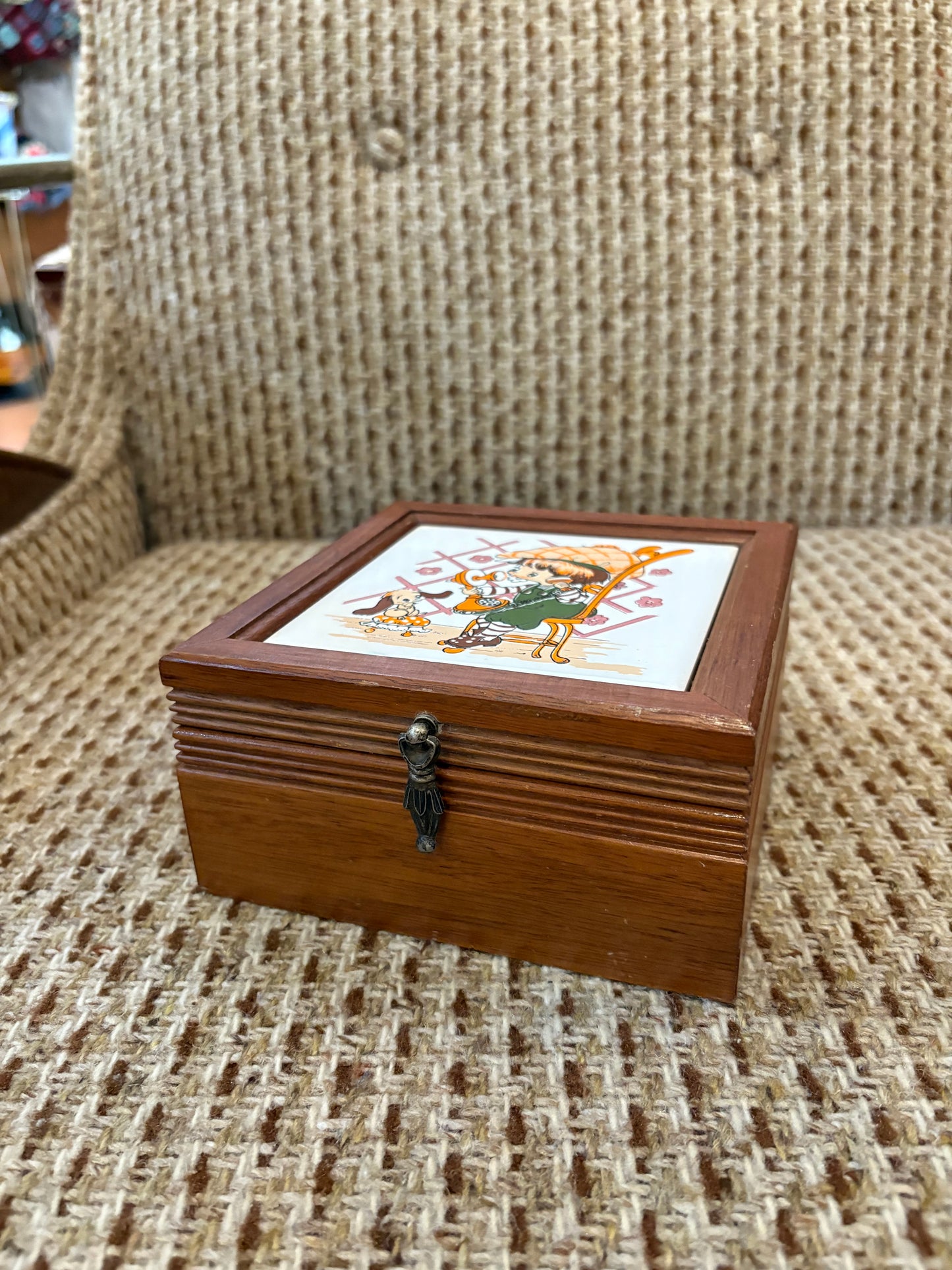 Wood & Tile Jewellery Box