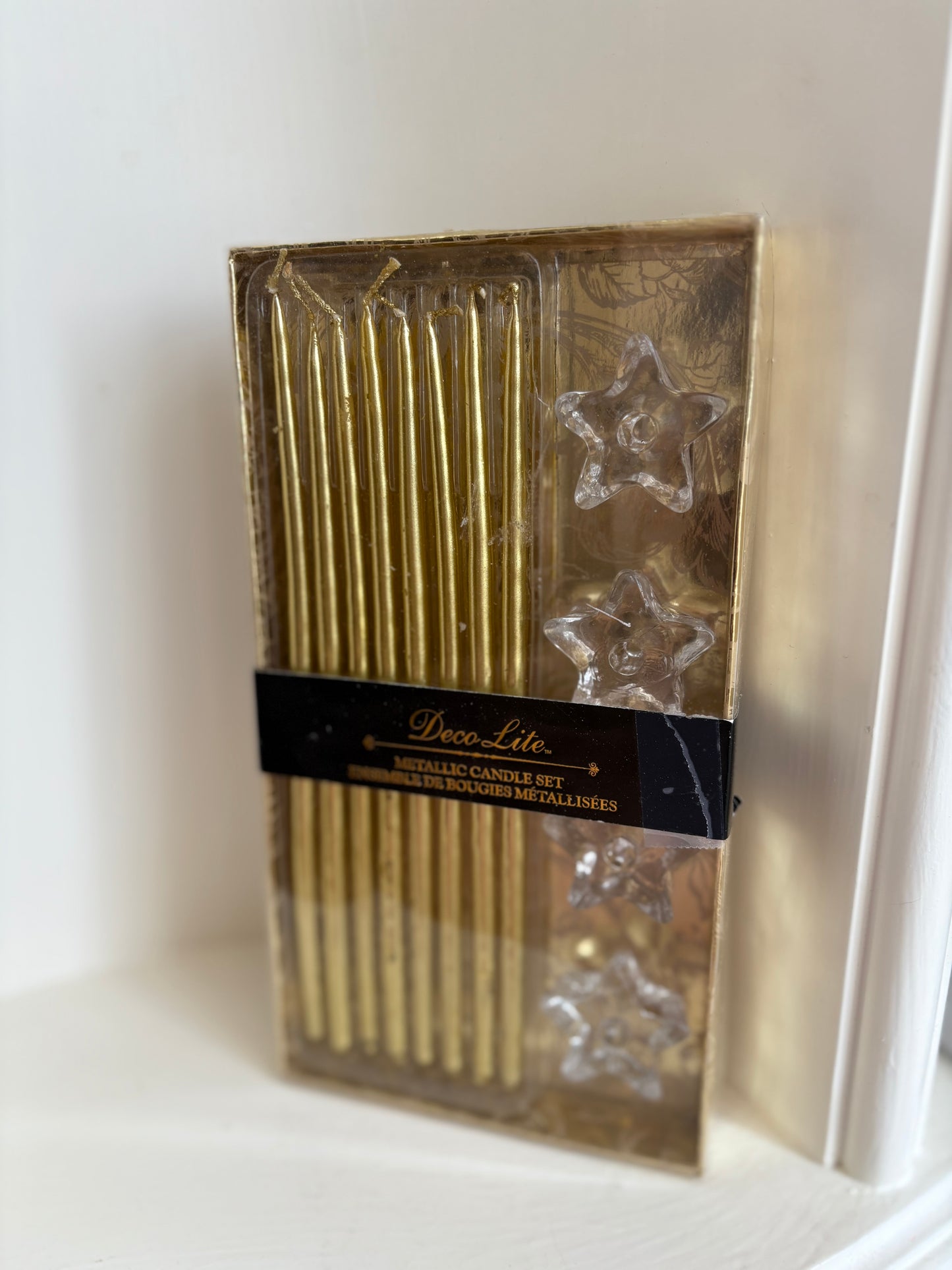 80s Deco Lite Metallic Candle Set