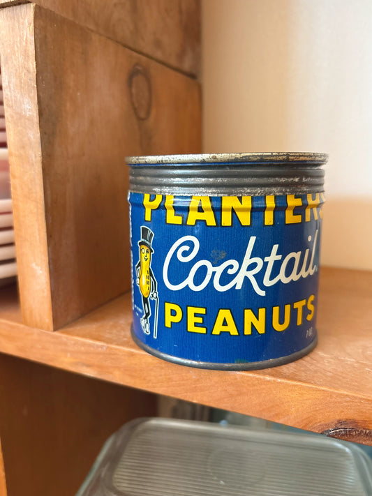 Planters Cocktail Peanuts Vintage Tin