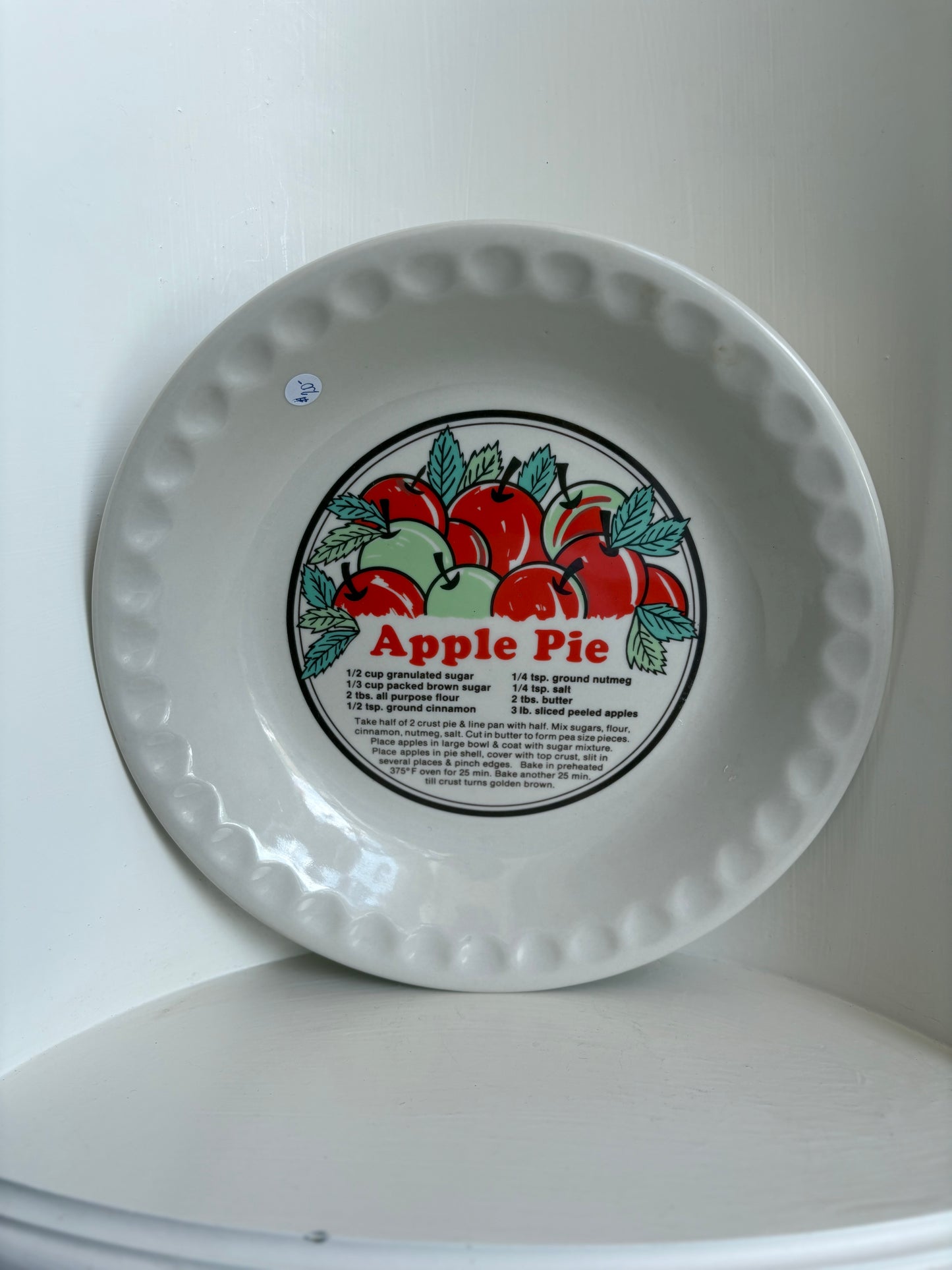 Sunnycraft Sunstone Collection Apple Pie Plate