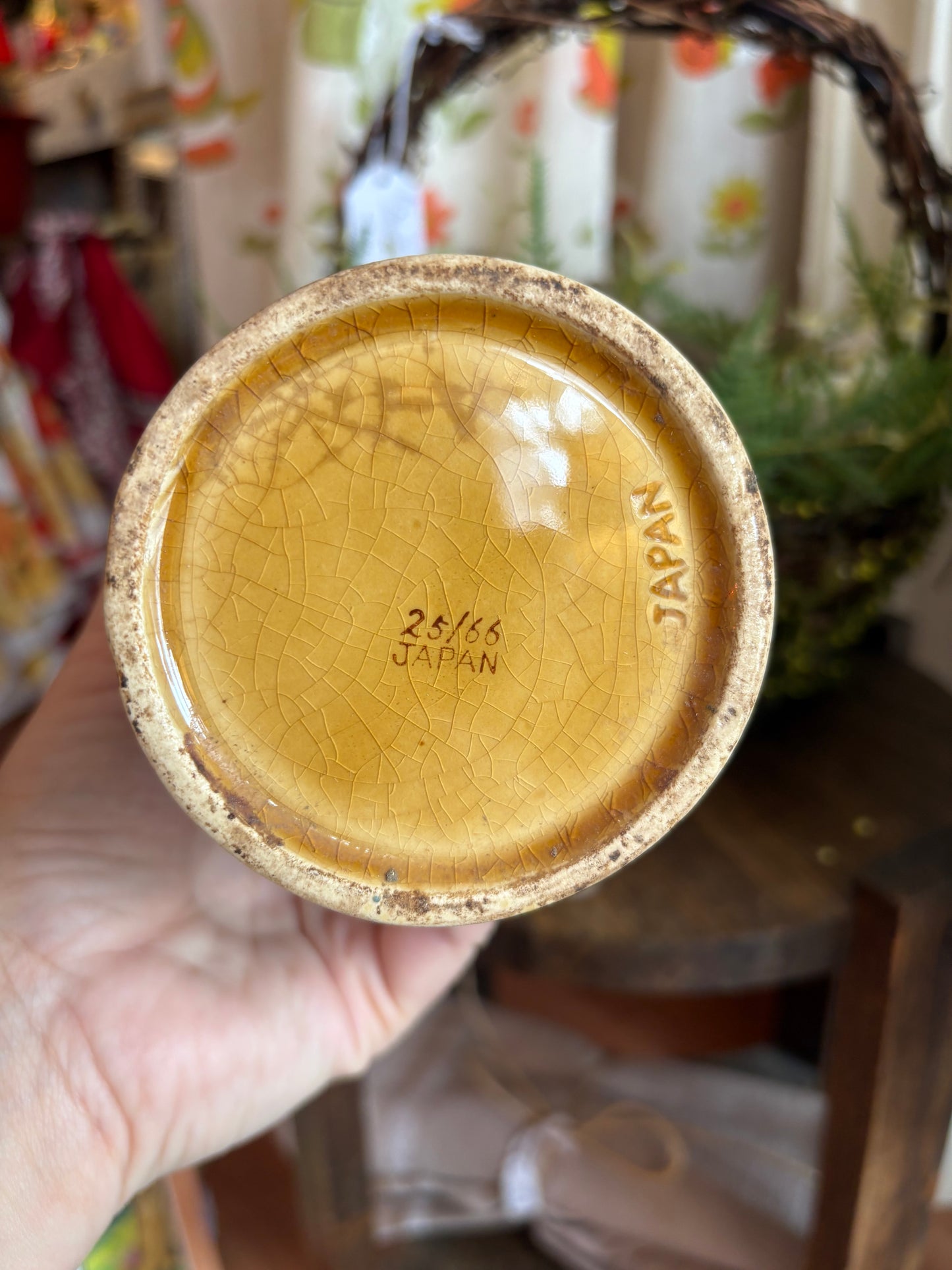 Tiki Style Ceramic Kitchen Canister Set - marked Japan