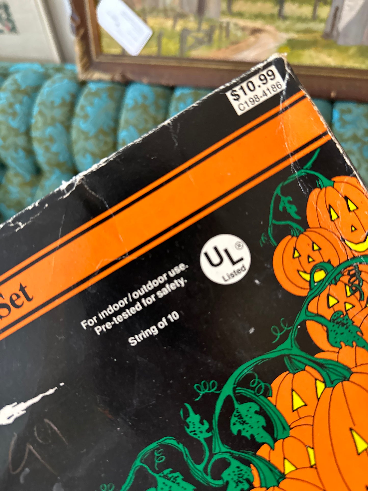 Pumpkin lights - vintage set in original box