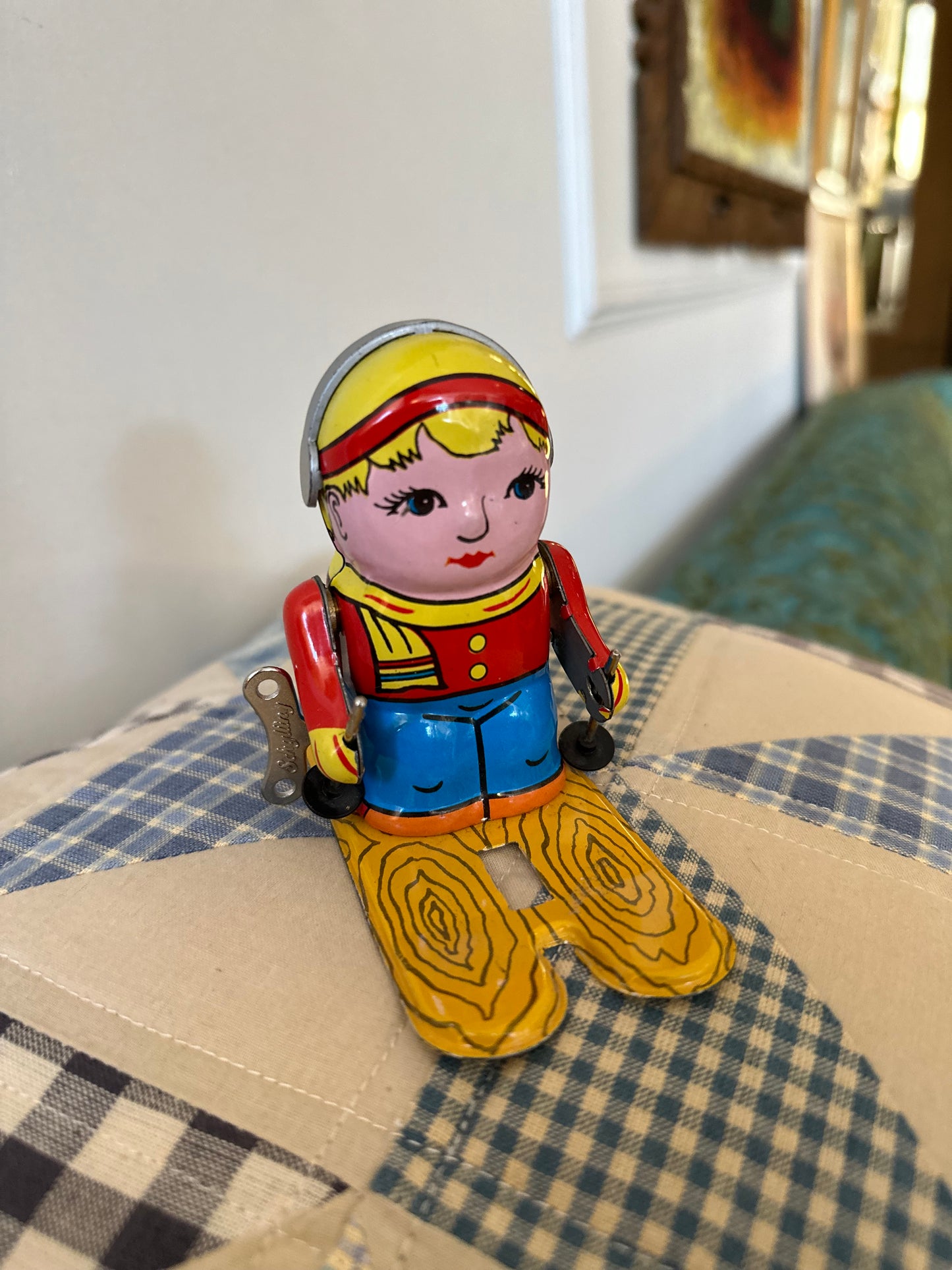 Schylling Wind Up Tin Toy Skier