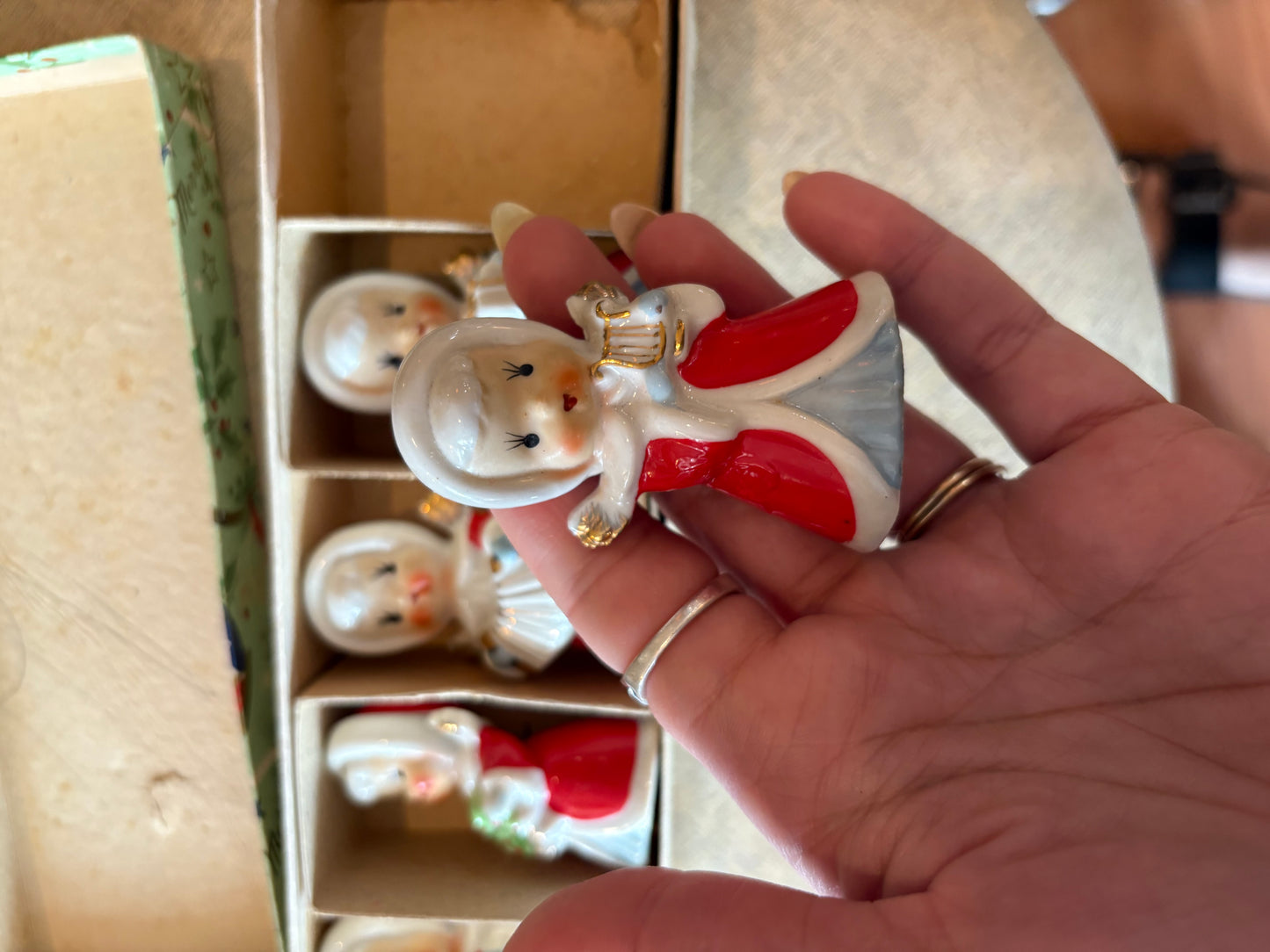 Christmas Angel bells - made in Japan set of 5