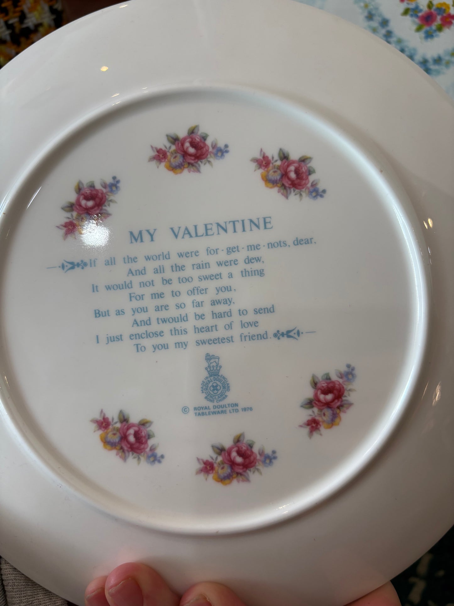 1977 Valentines Day Royal Doulton Plate
