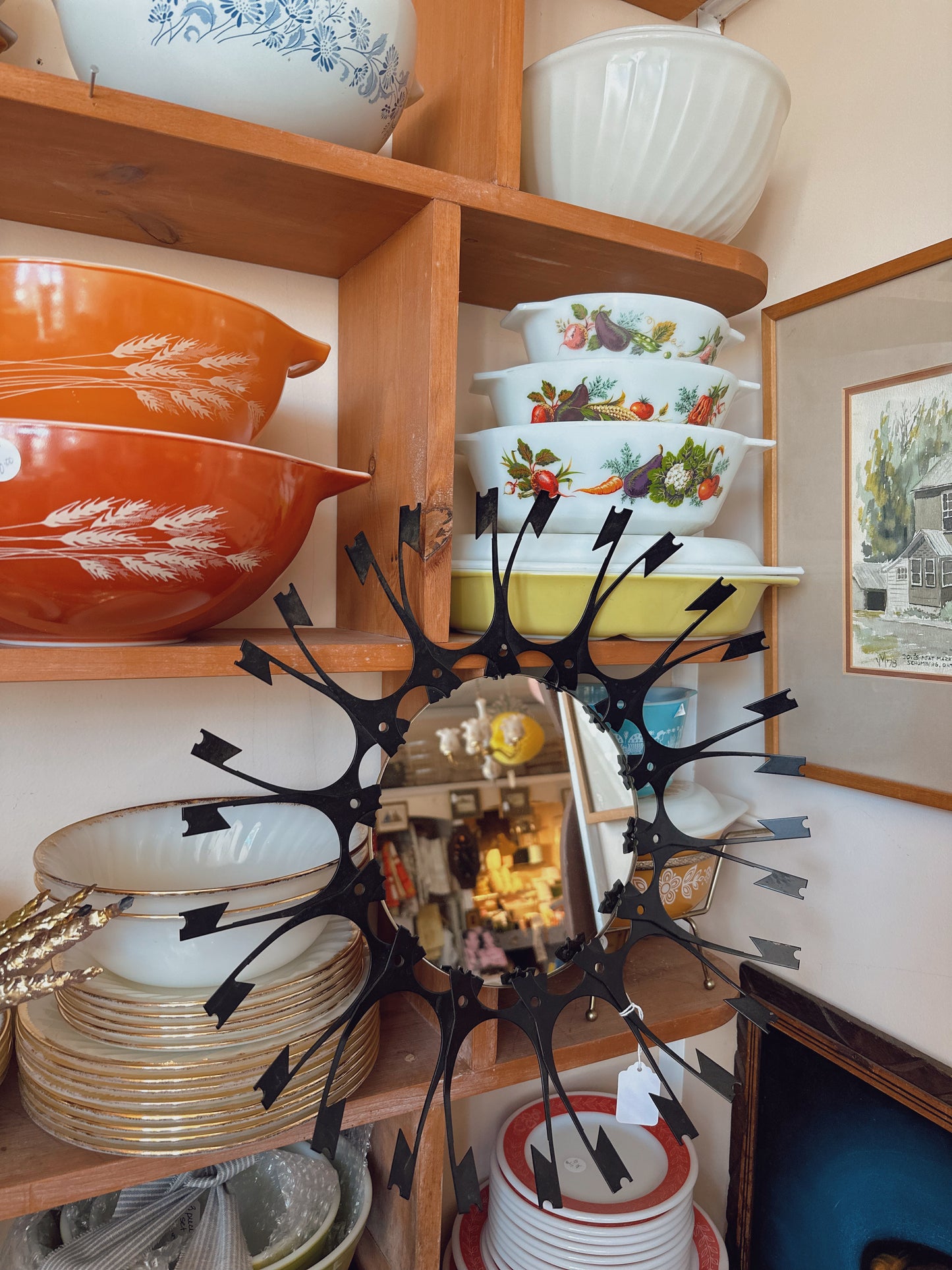 Mid Century Canadian Made Sculpture Mirror - Centaur Products Limited Vancouver Canada