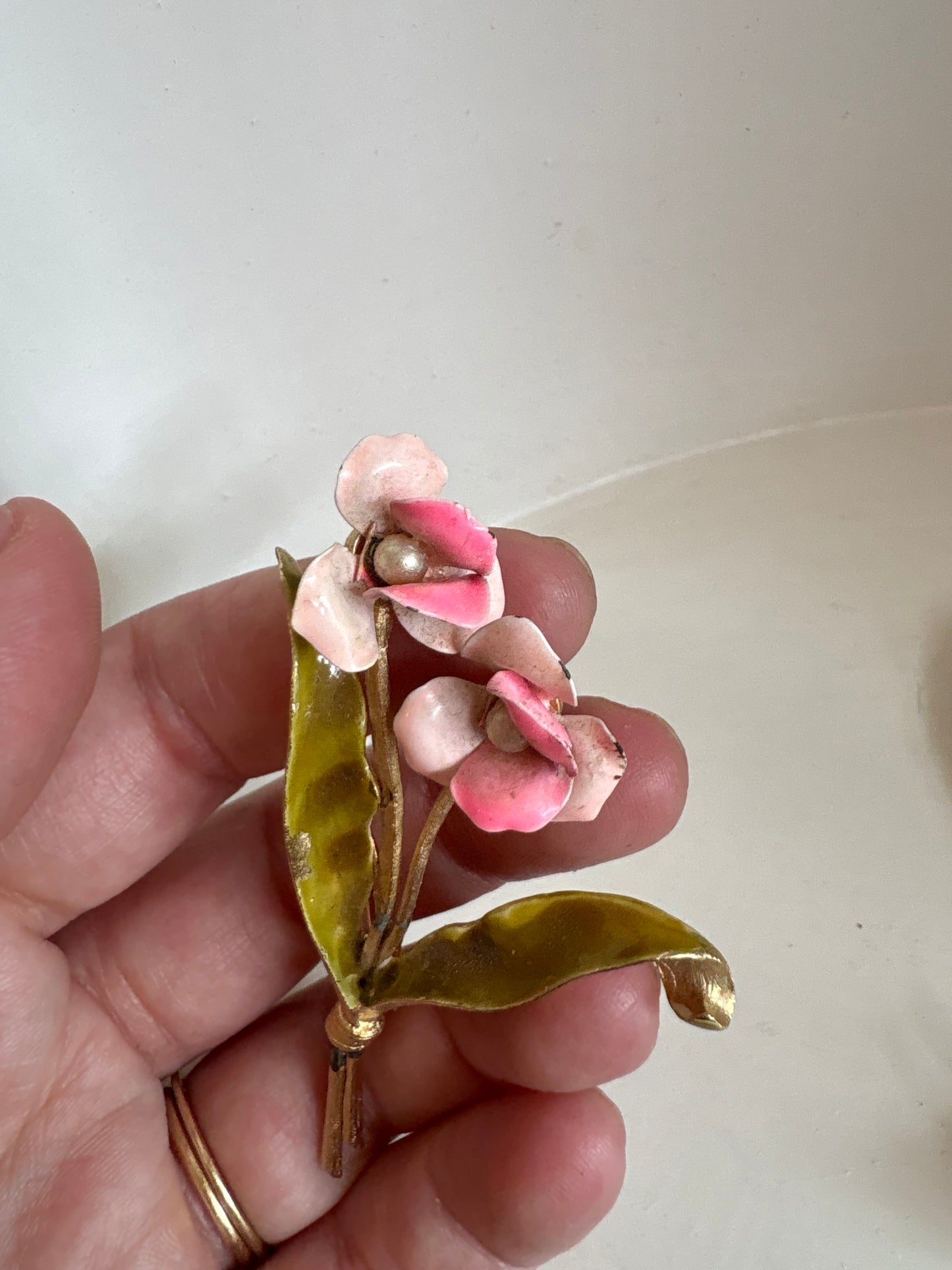 Brooch #13 - Pink Flowers