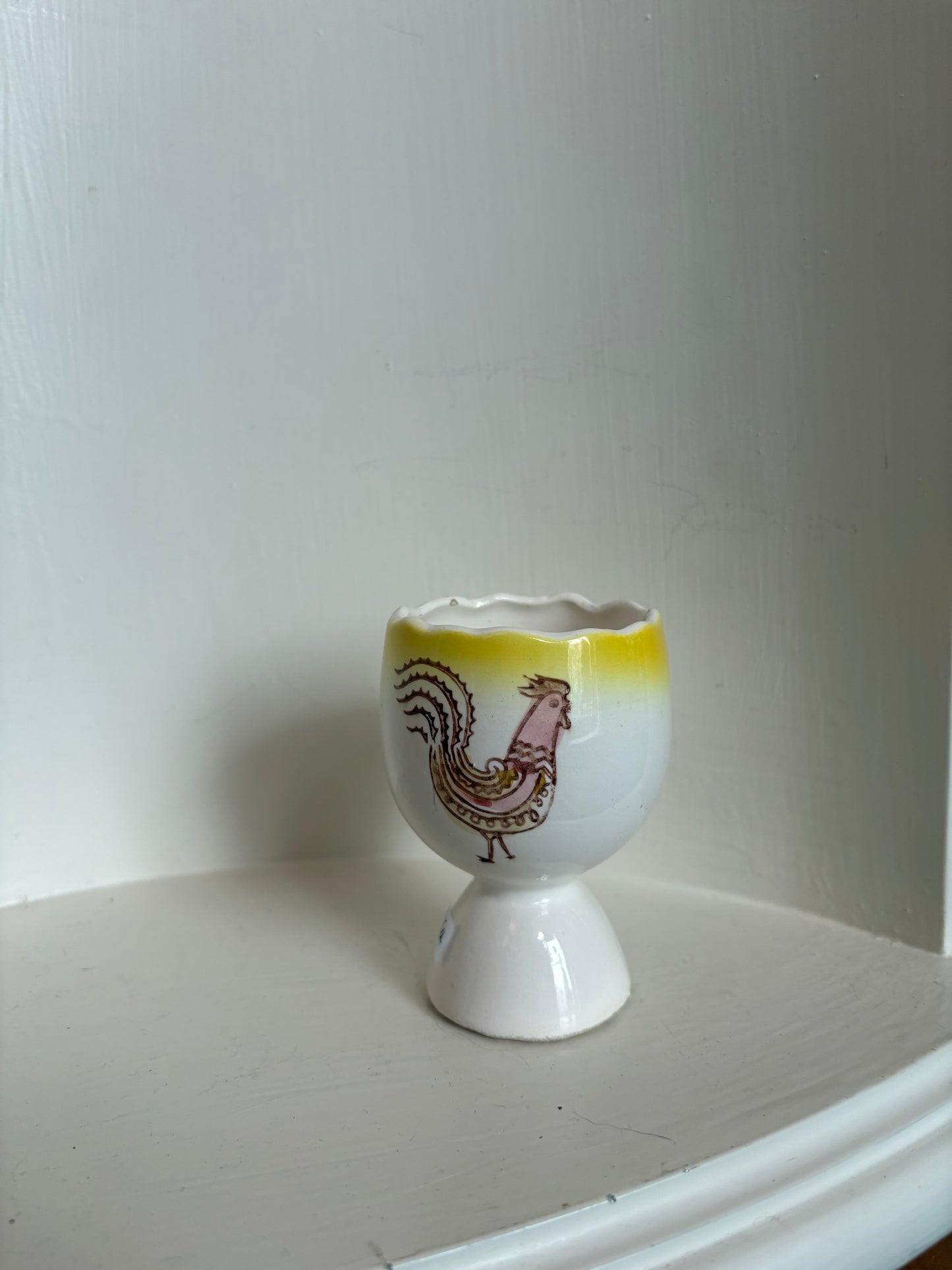 Rooster Egg Cups - marked Japan