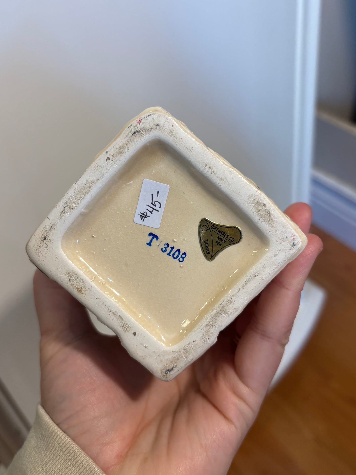 Giftwares Co- Nancy Pew ceramic Santa Chimney Planter