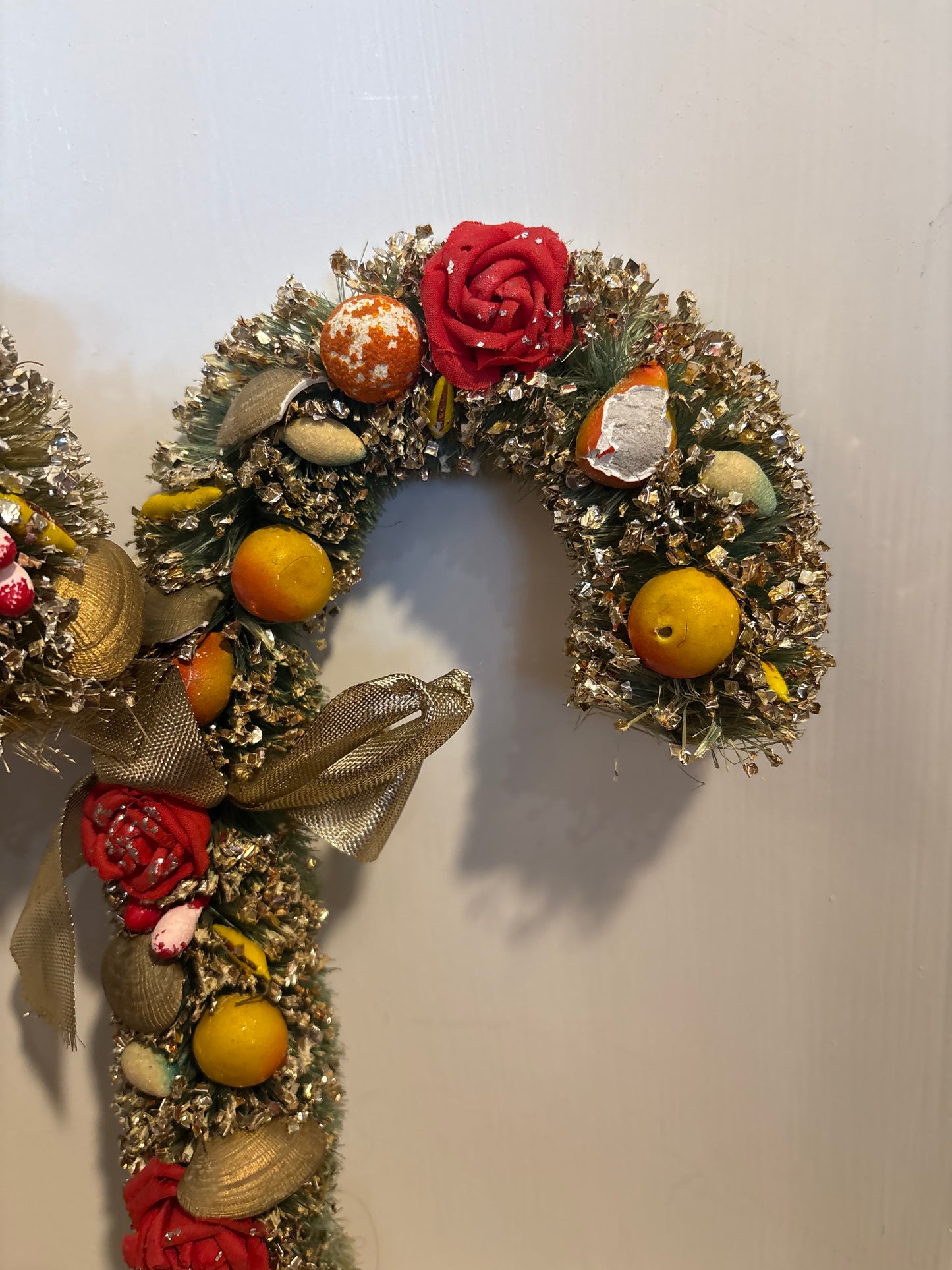 Bottle Brush Candy Canes with fruit & shells - believed to be Holt Howard