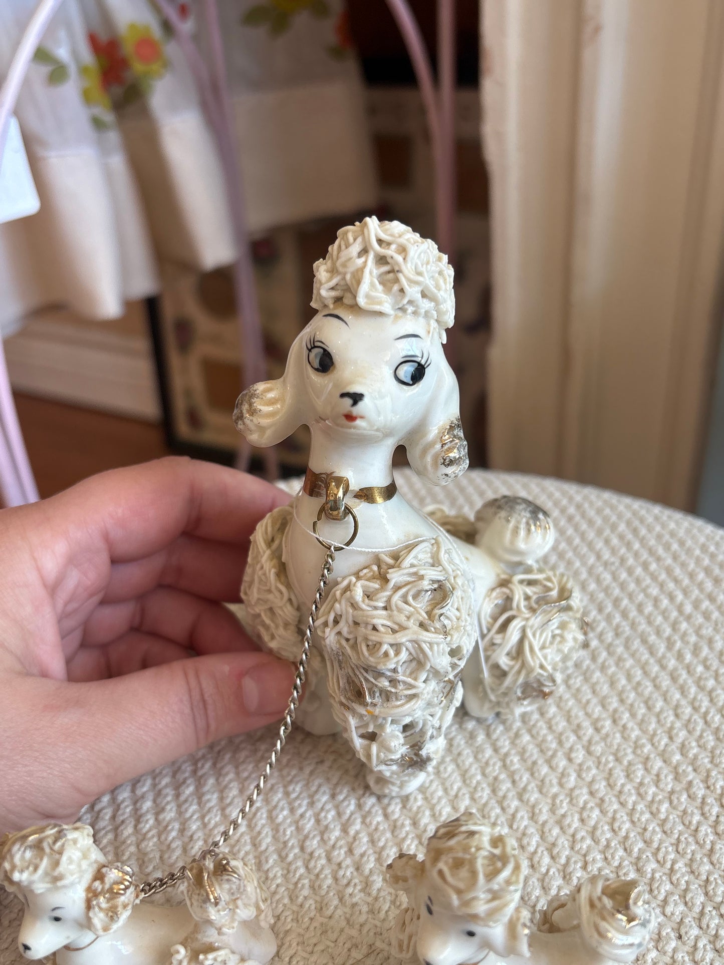 White Spaghetti Poodles - Giftcraft made in Japan