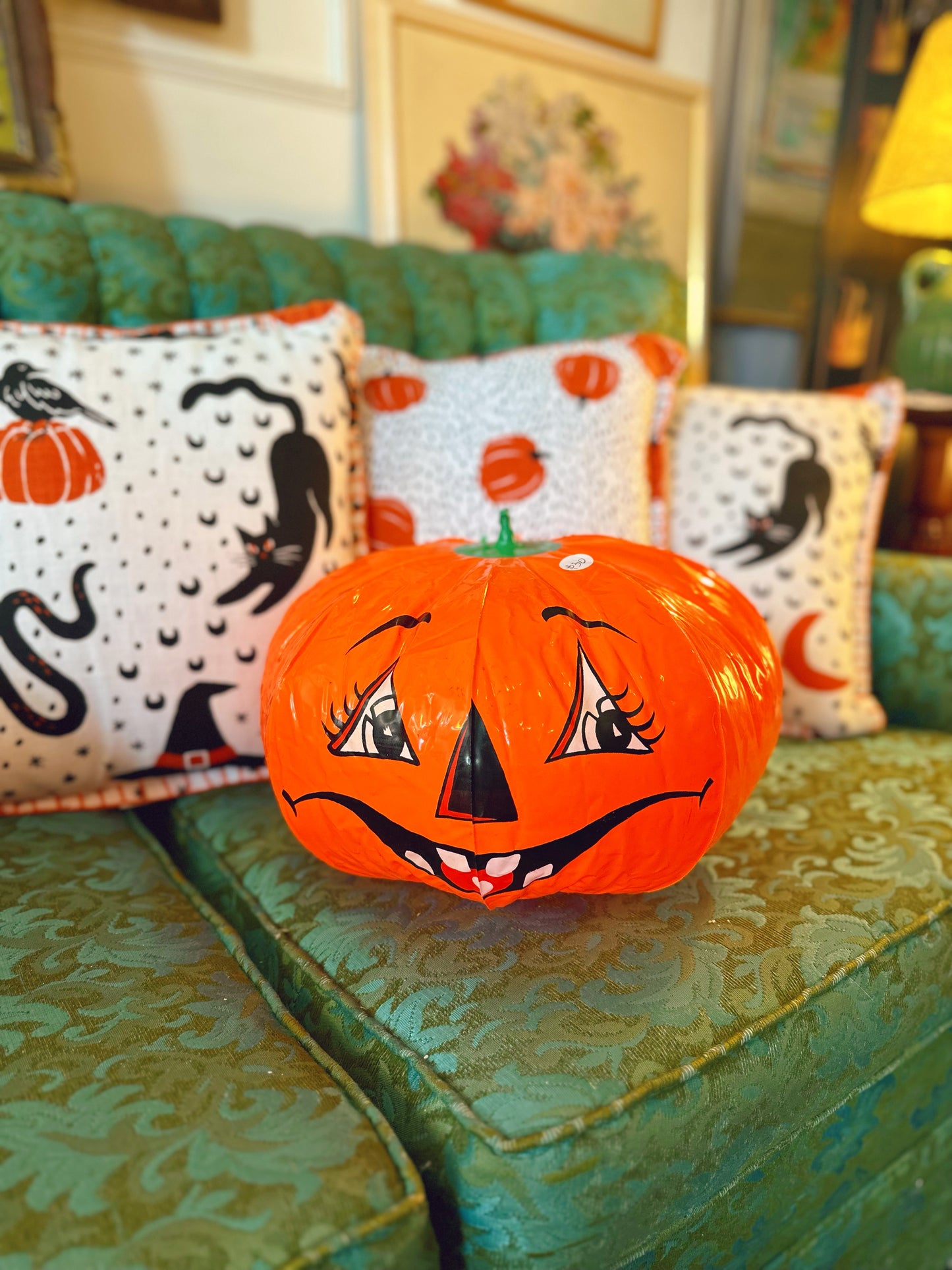 Vintage inflatable pumpkin #1 (sad & happy face)